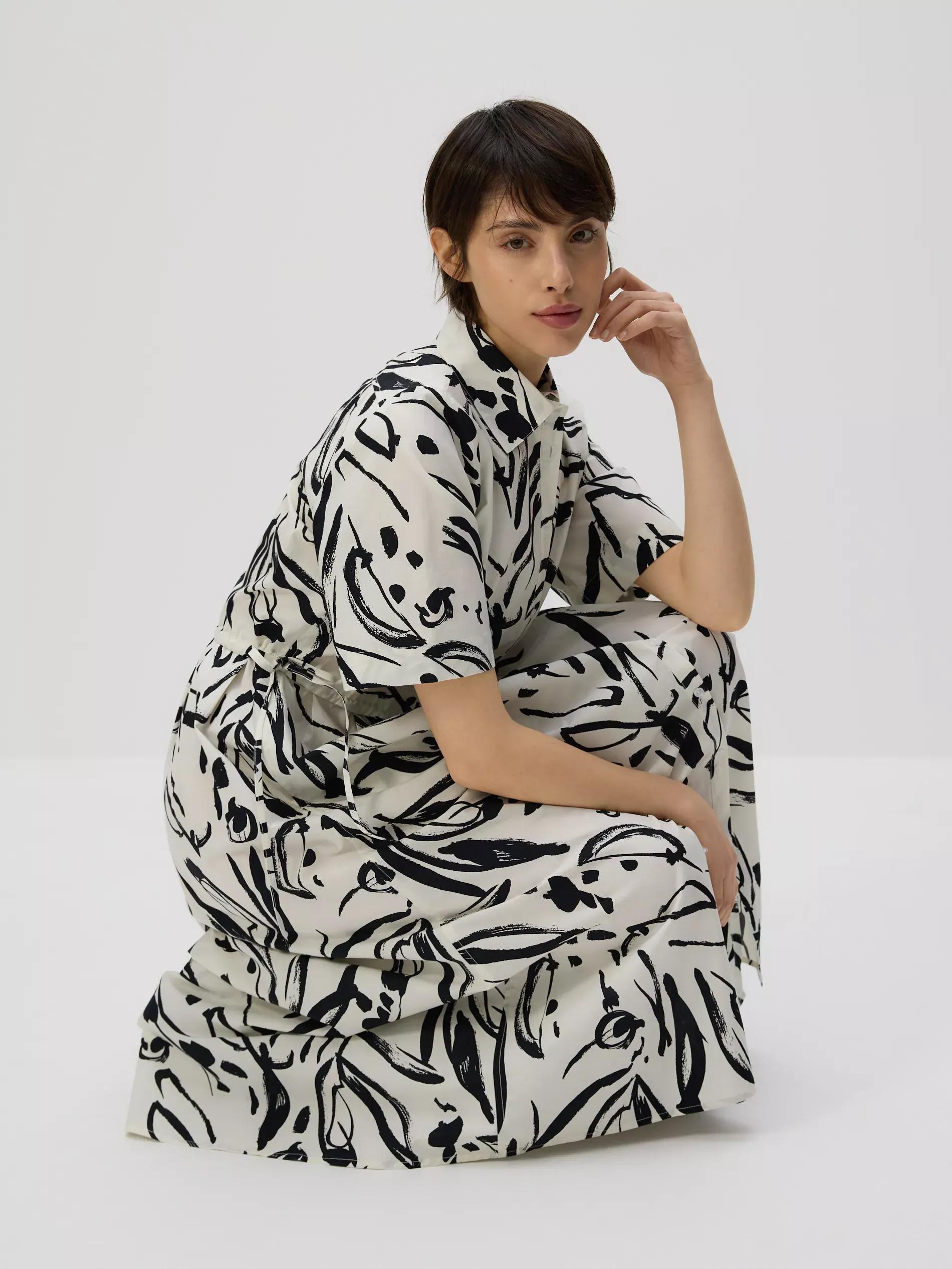 Multicolour Printed Belted Dress, , large image number 2