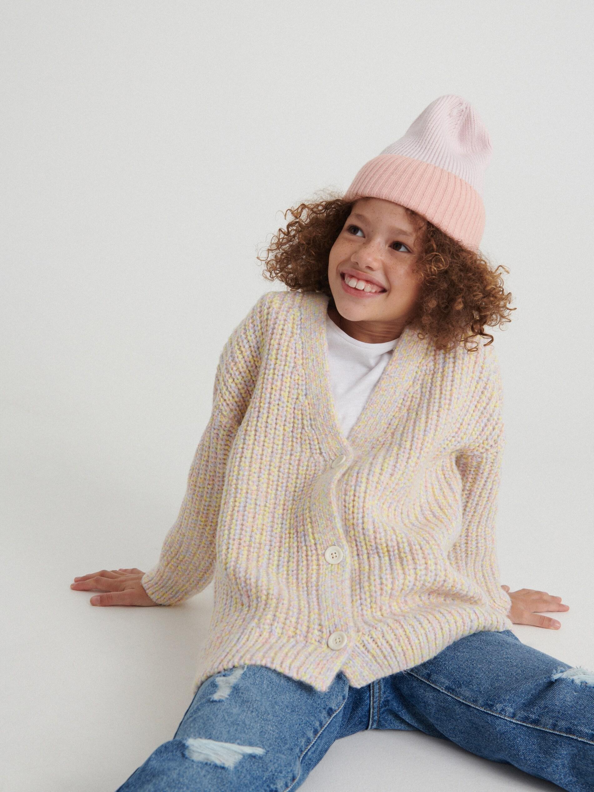 Multicolor Kadigan With Colored Threads, Kids Girl, , large image number 0