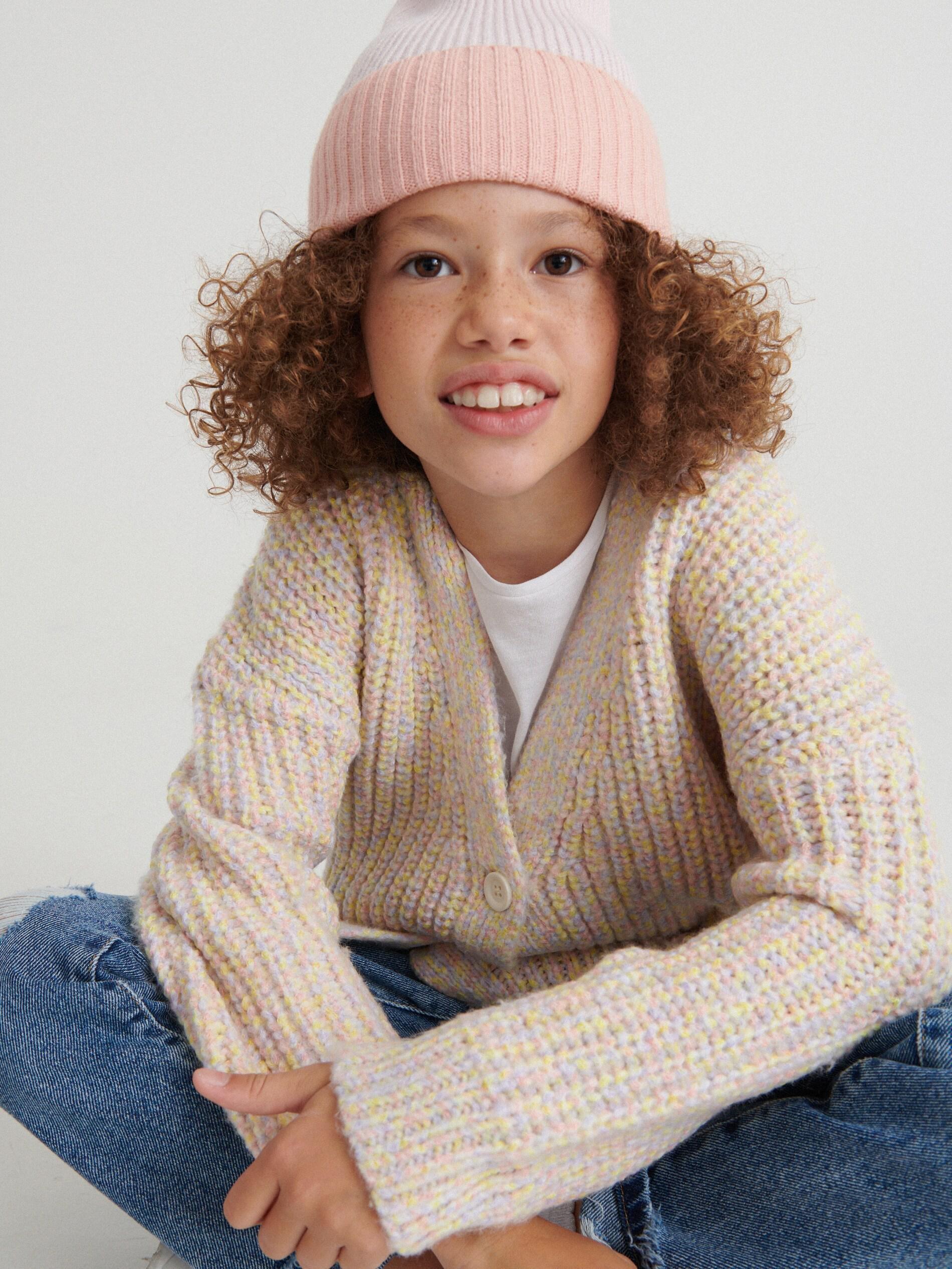 Multicolor Kadigan With Colored Threads, Kids Girl, , large image number 1