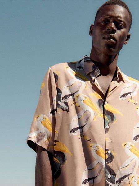 Green Patterned Shirt, , large image number 0