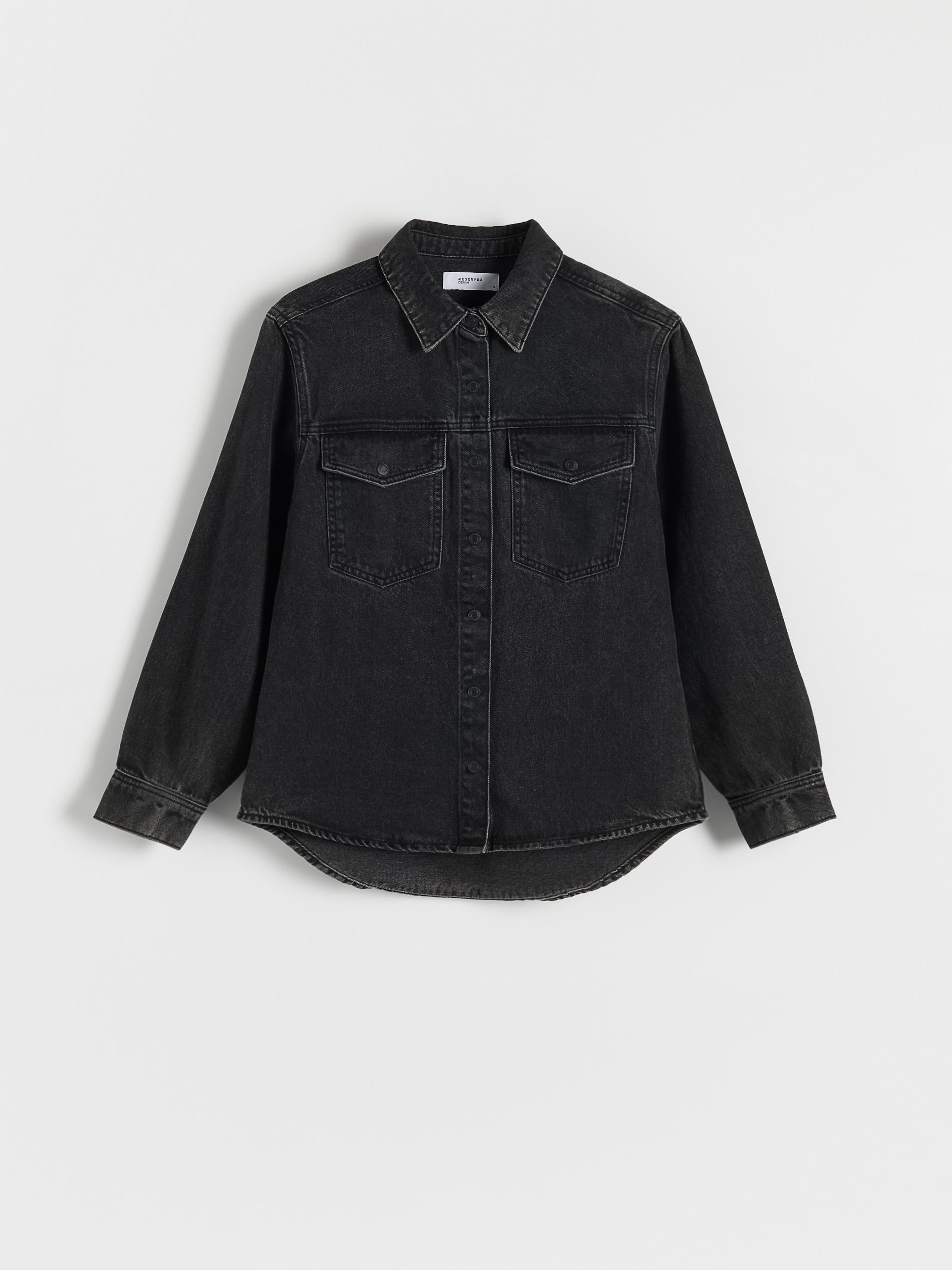 Black Denim Shirt, , large image number 3