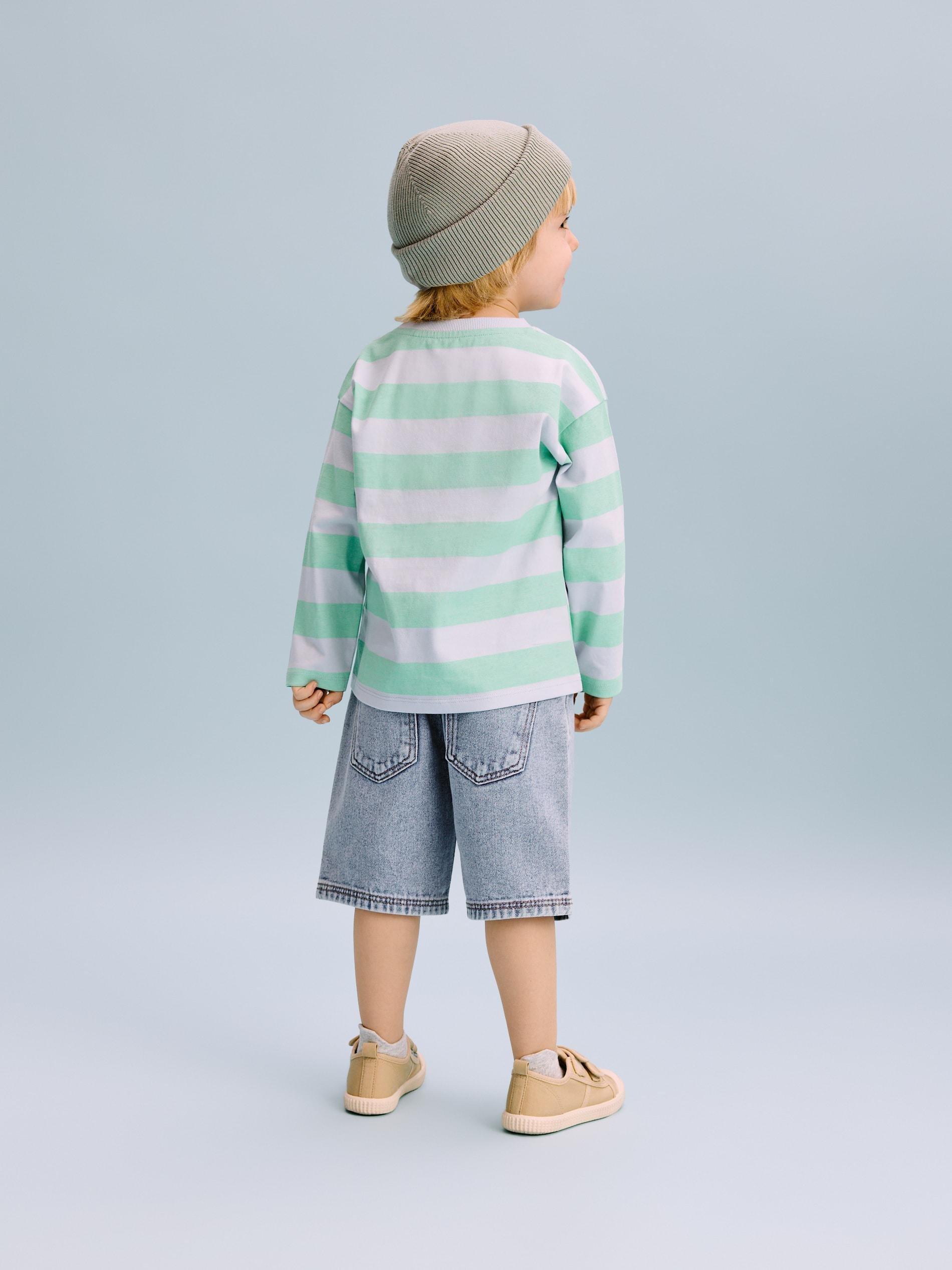 Blue Denim Shorts, Blue, large image number 3