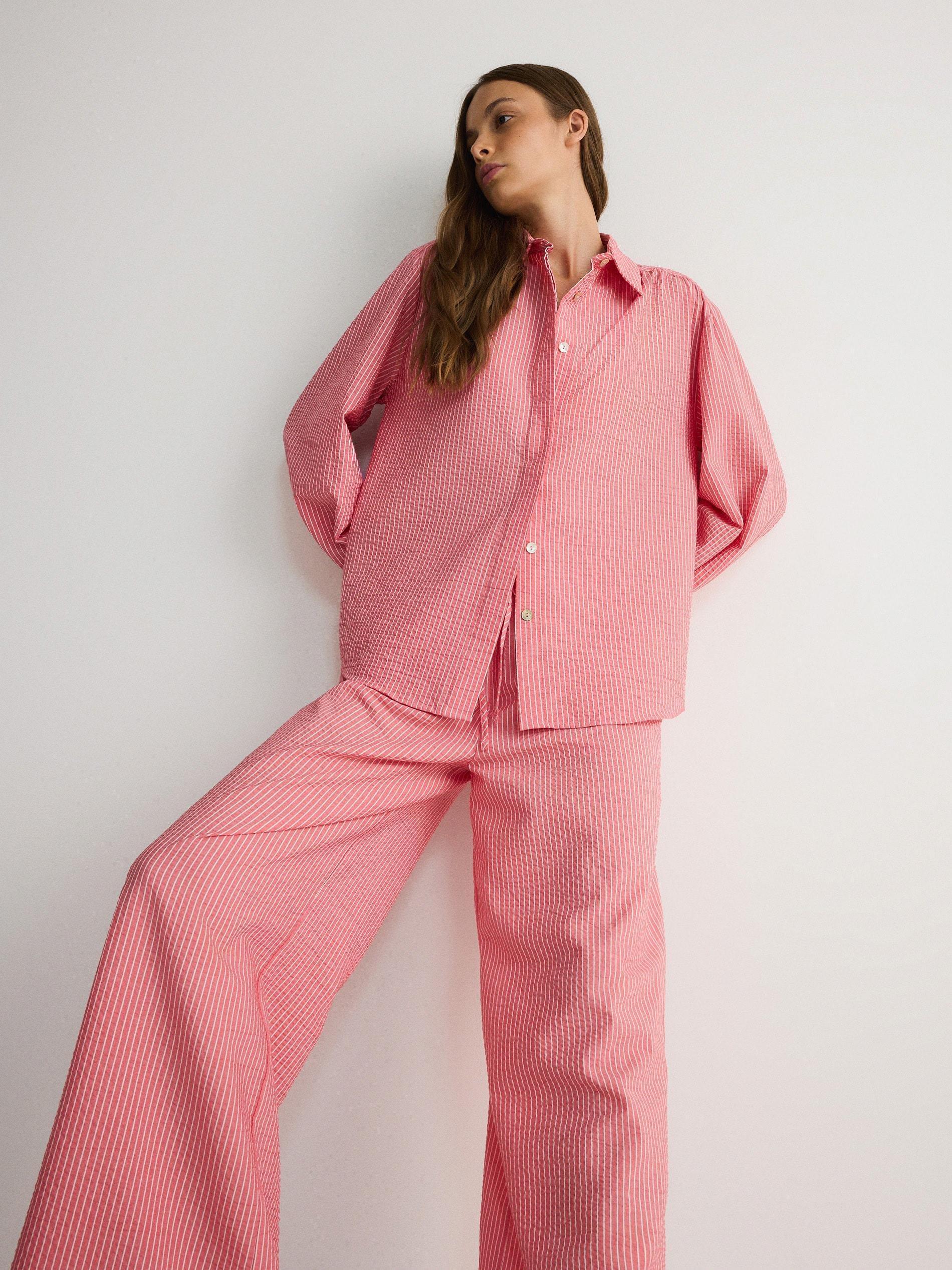 Red Oversized Collared Shirt, , large image number 2