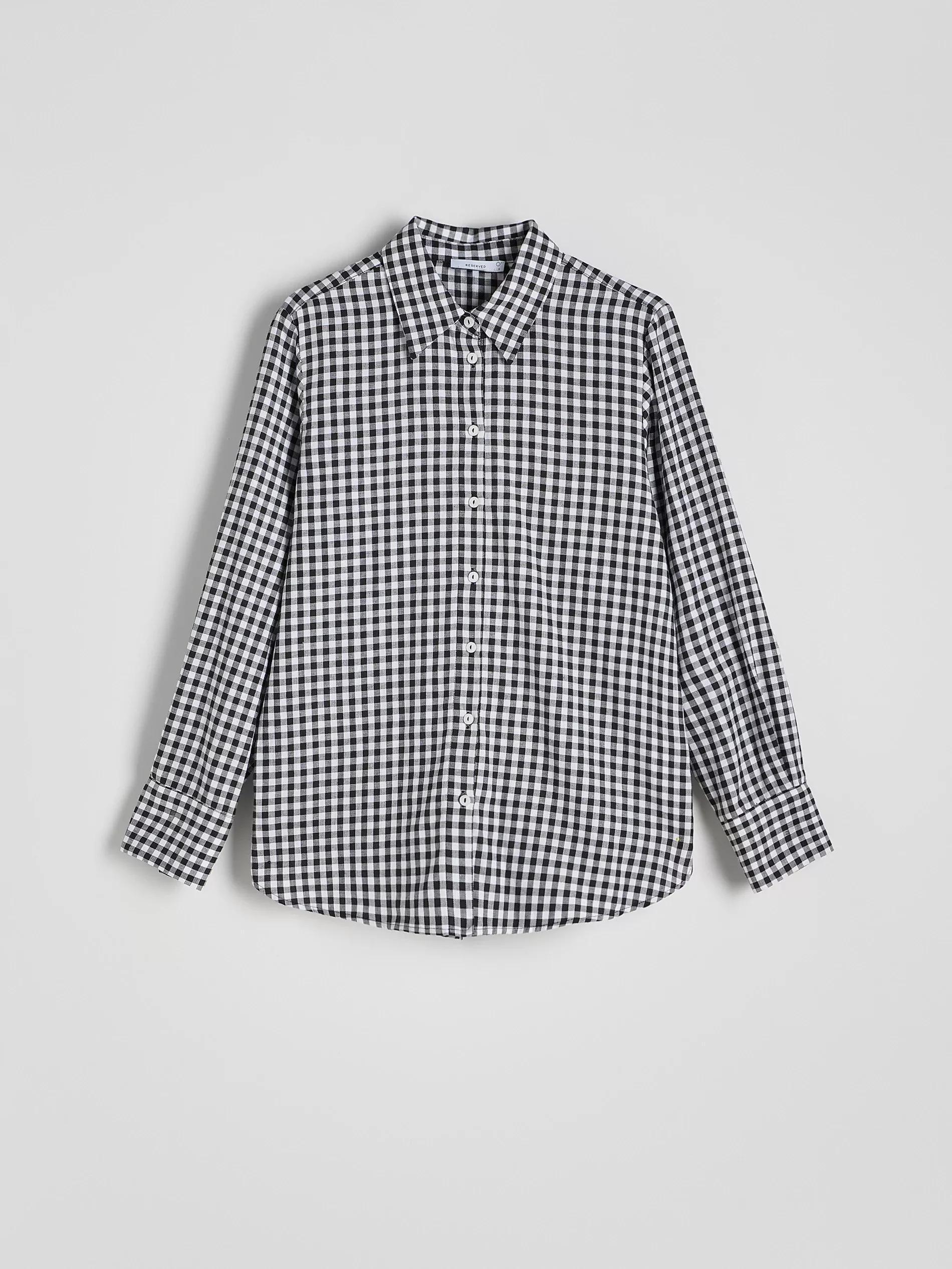 Black Checked Cotton Shirt, , large image number 4