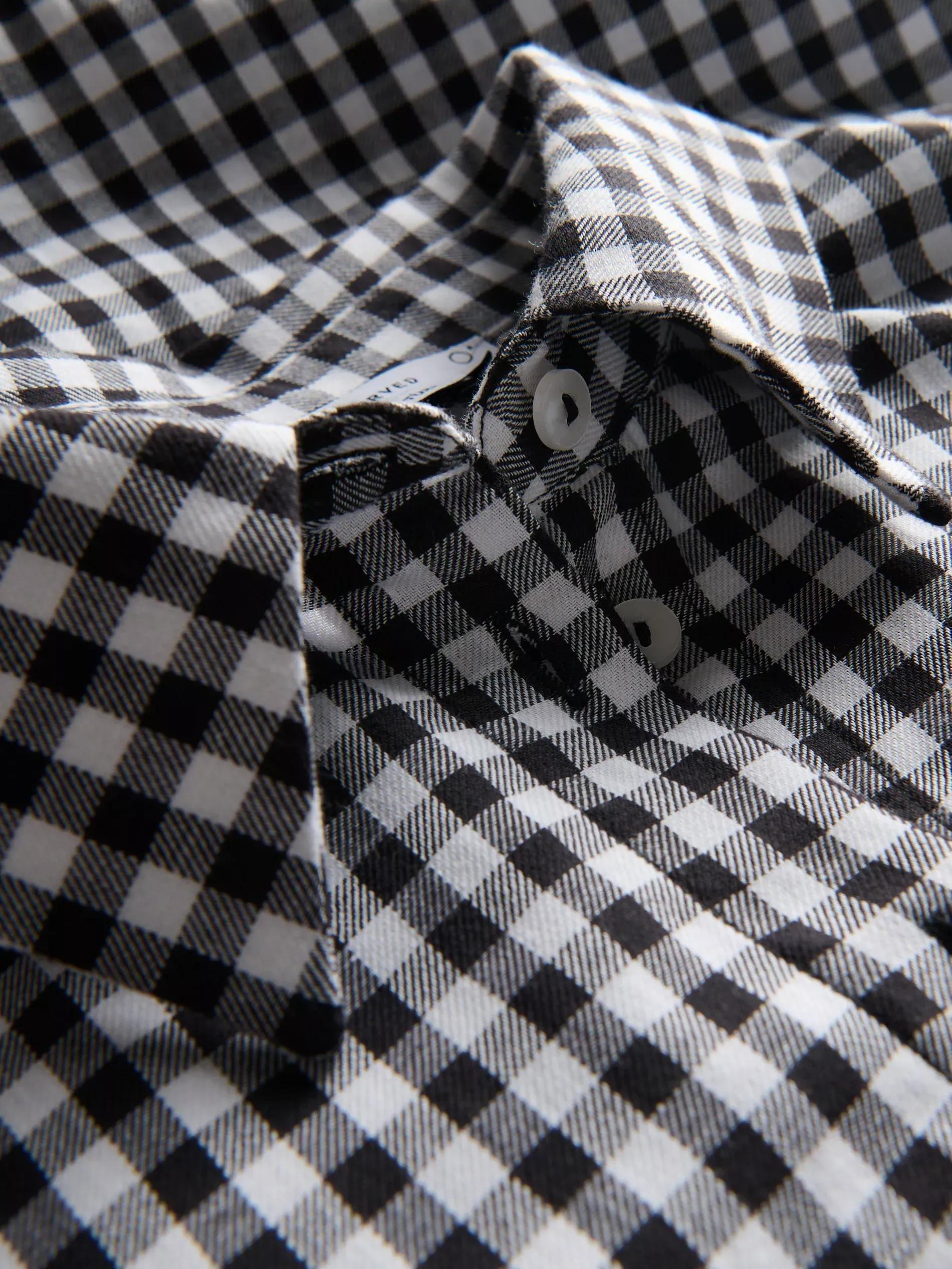 Black Checked Cotton Shirt, , large image number 5