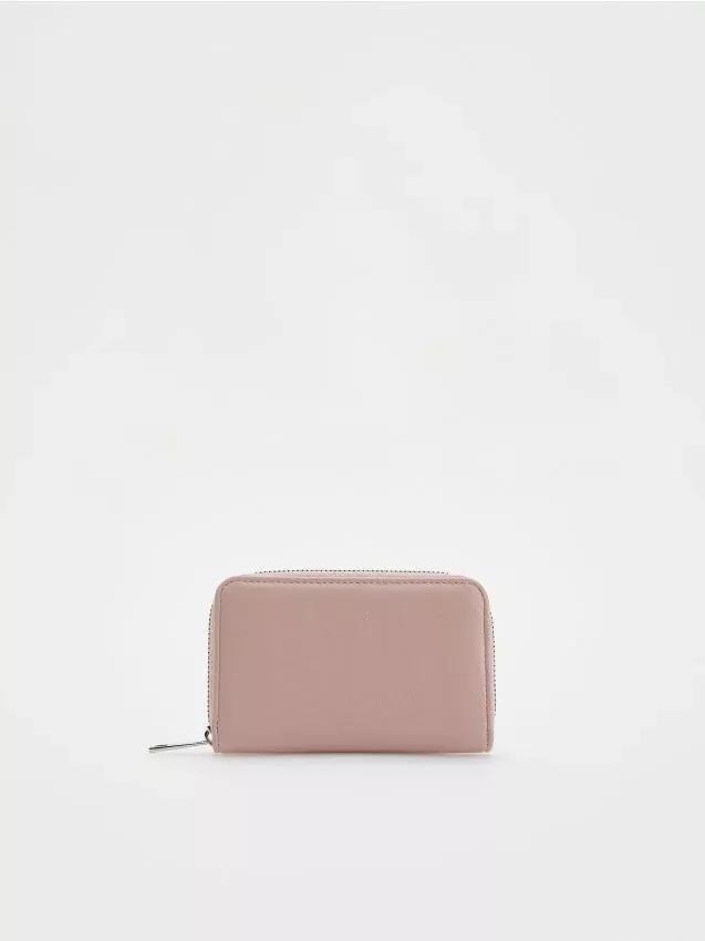 Pink Wallet Made Of Imitation Leather, Pink, large image number 0