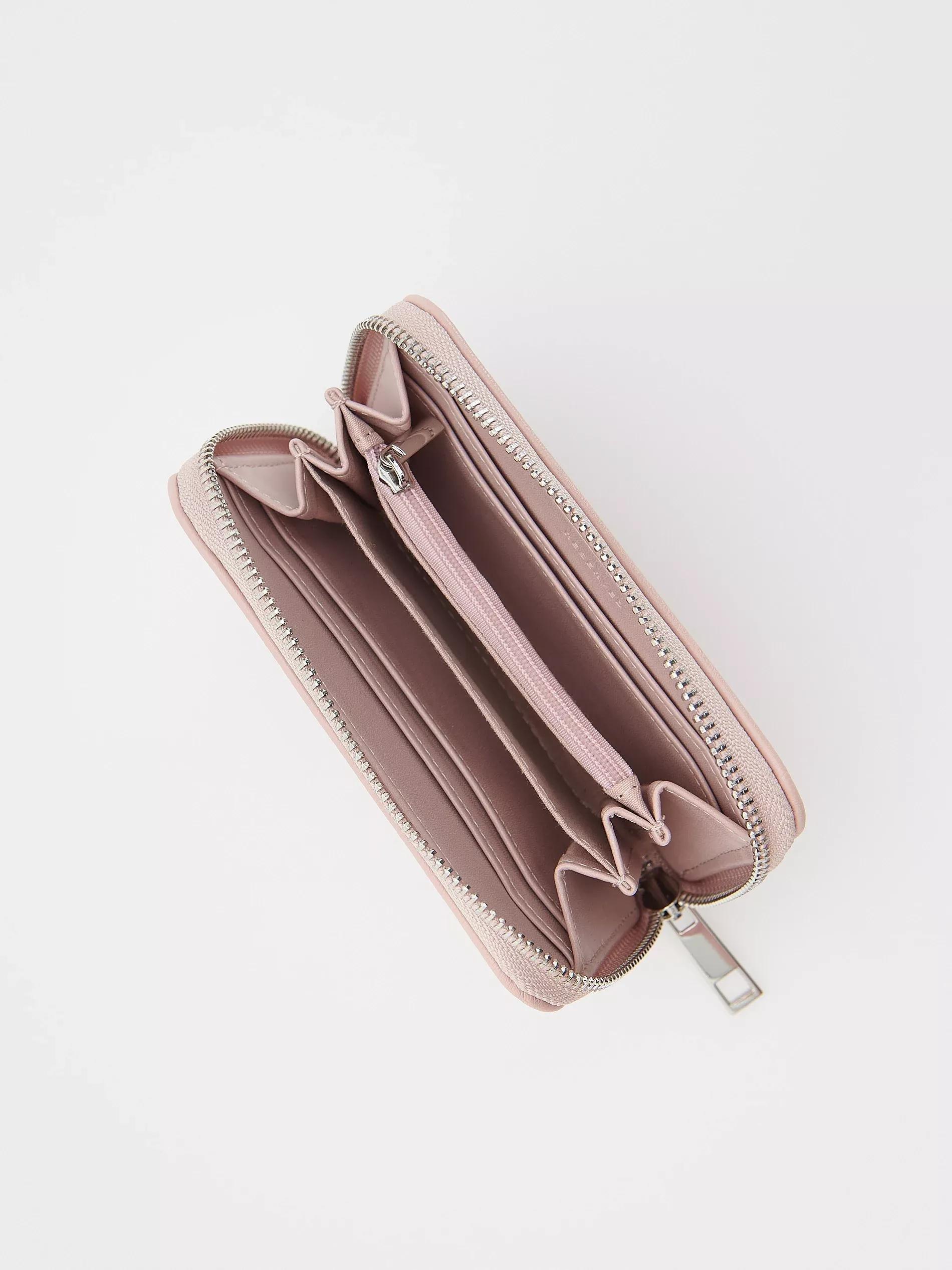 Pink Wallet Made Of Imitation Leather, Pink, large image number 3
