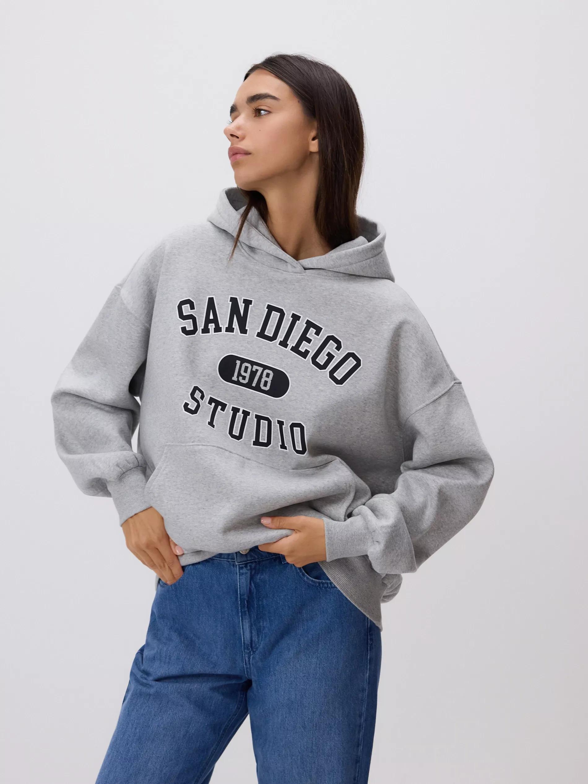 LIGHT GREY Printed sweatshirt, Light grey, large image number 0