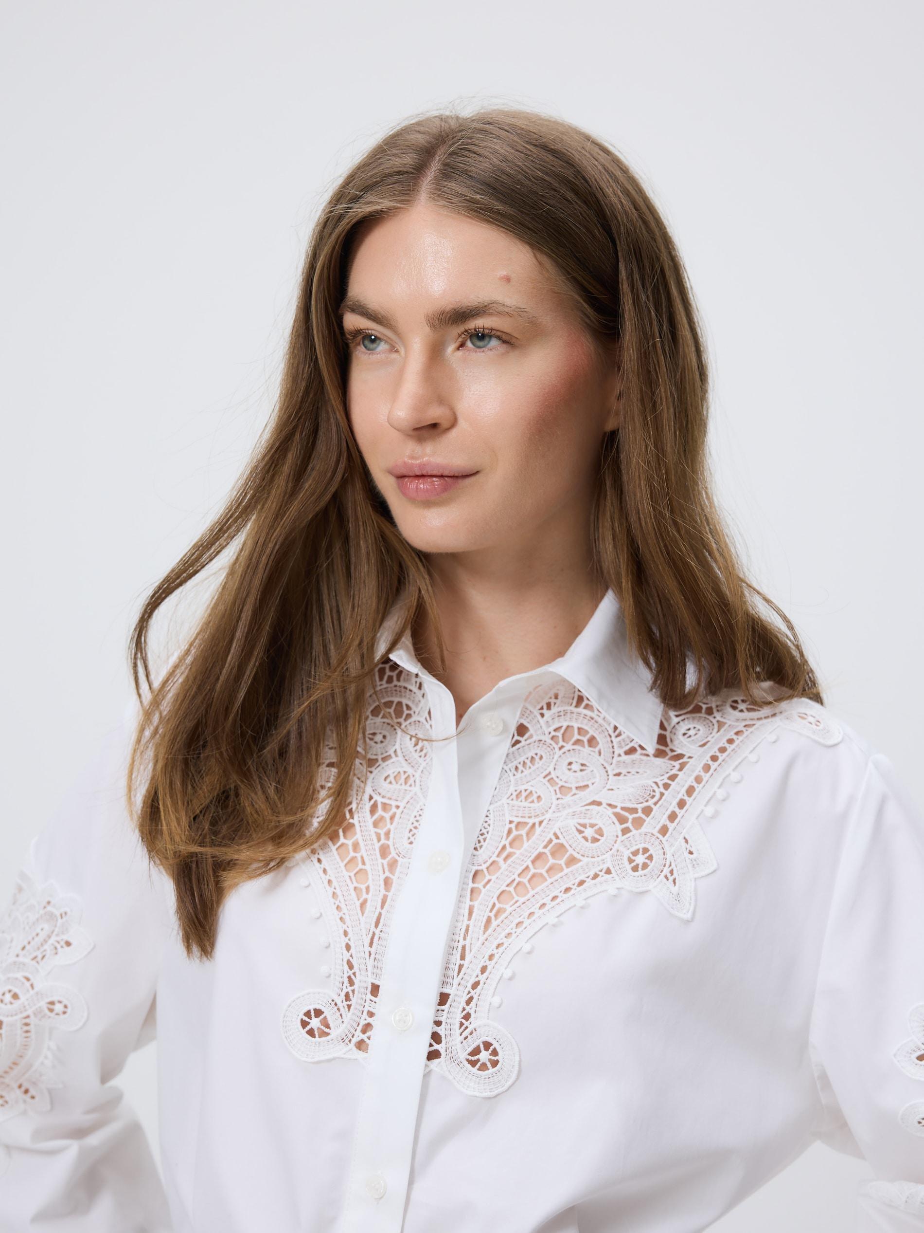 White Midi Dress With Belt, White, large image number 3