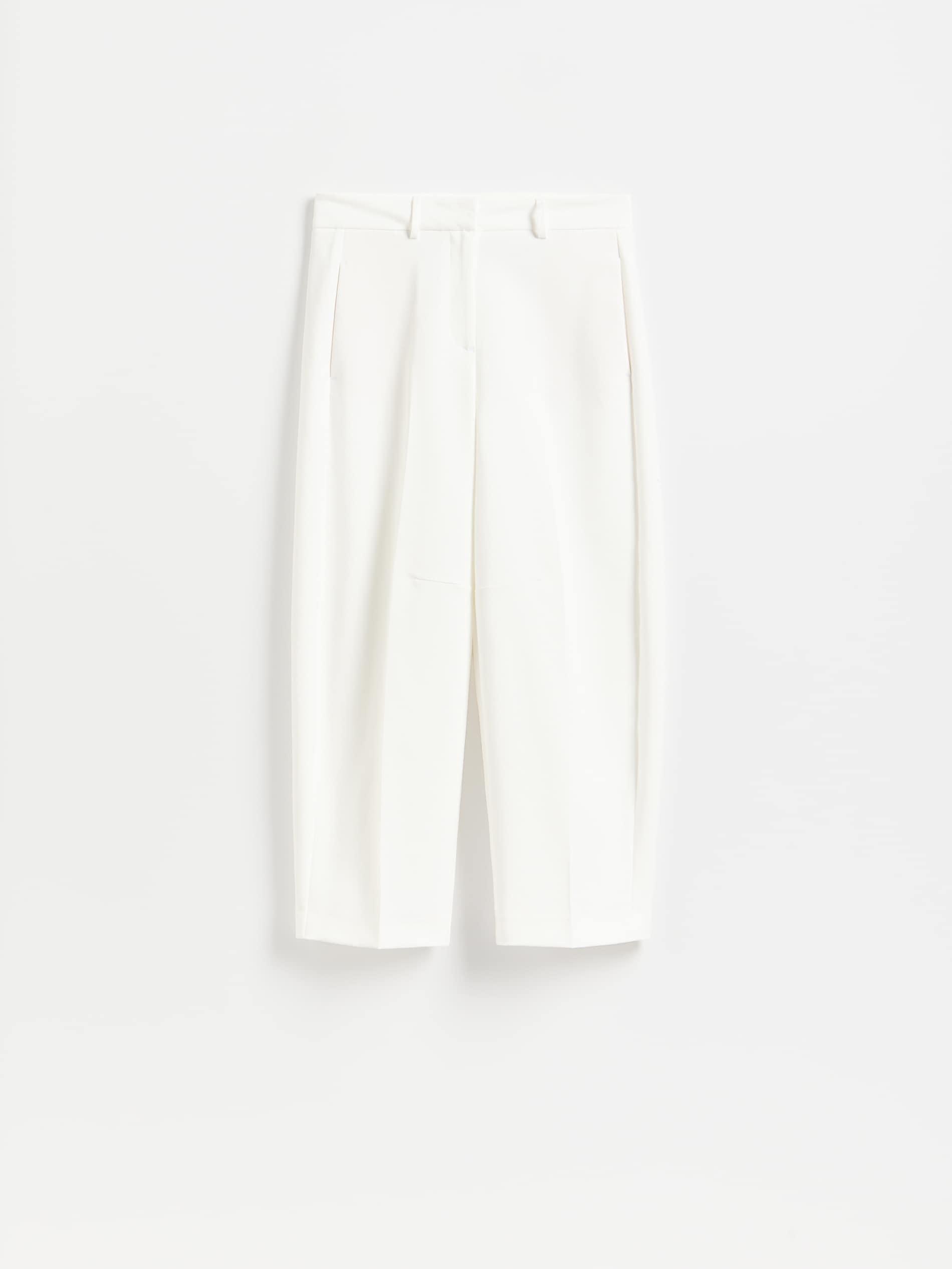 White Trousers With Pressed Crease, White, large image number 3