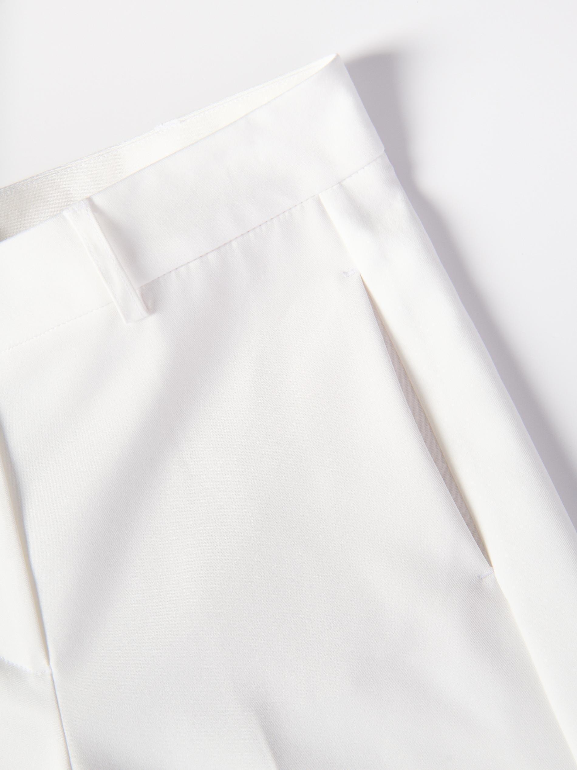White Trousers With Pressed Crease, White, large image number 4