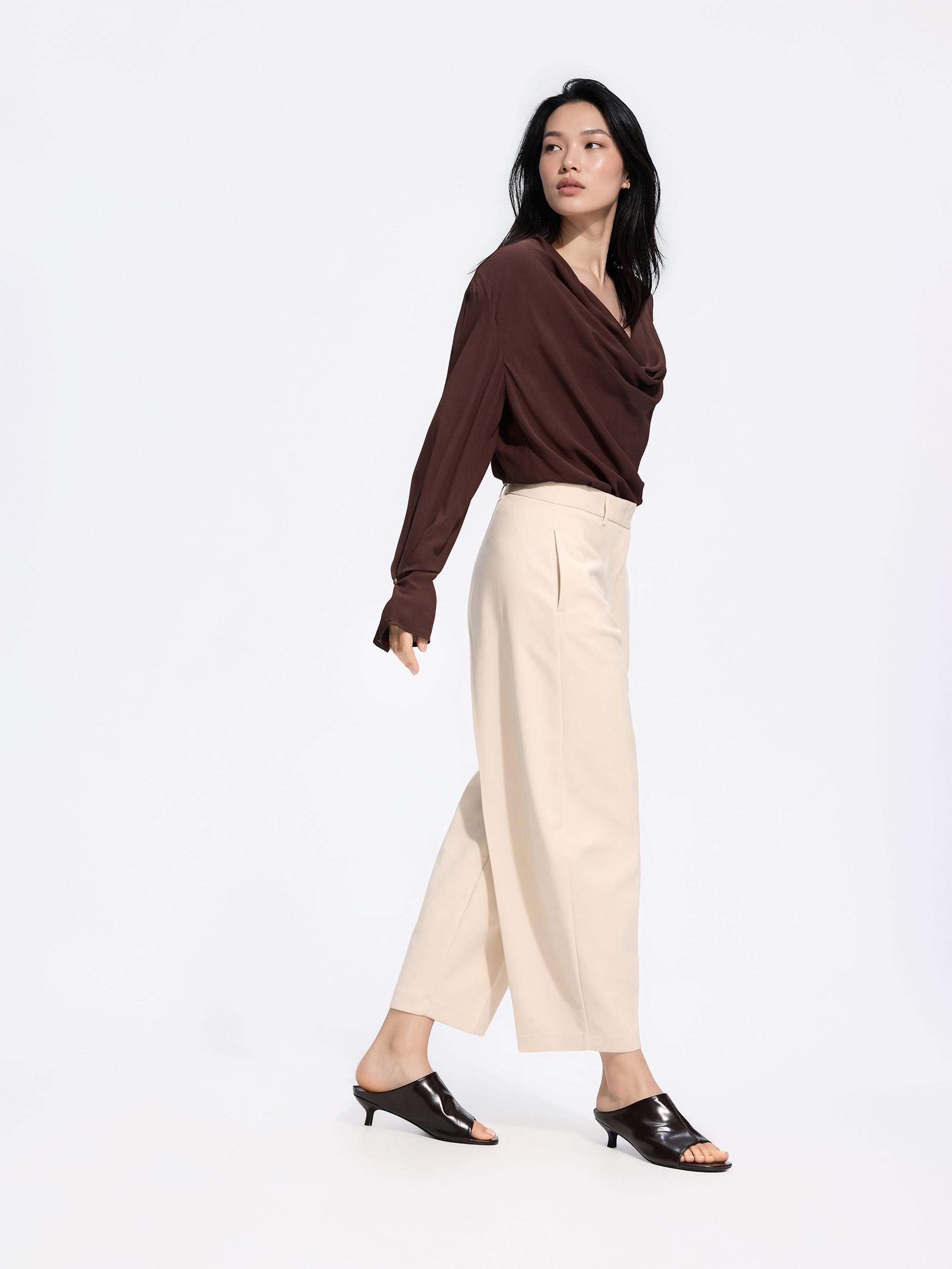 Beige Trousers With Pressed Crease, Beige, large image number 0