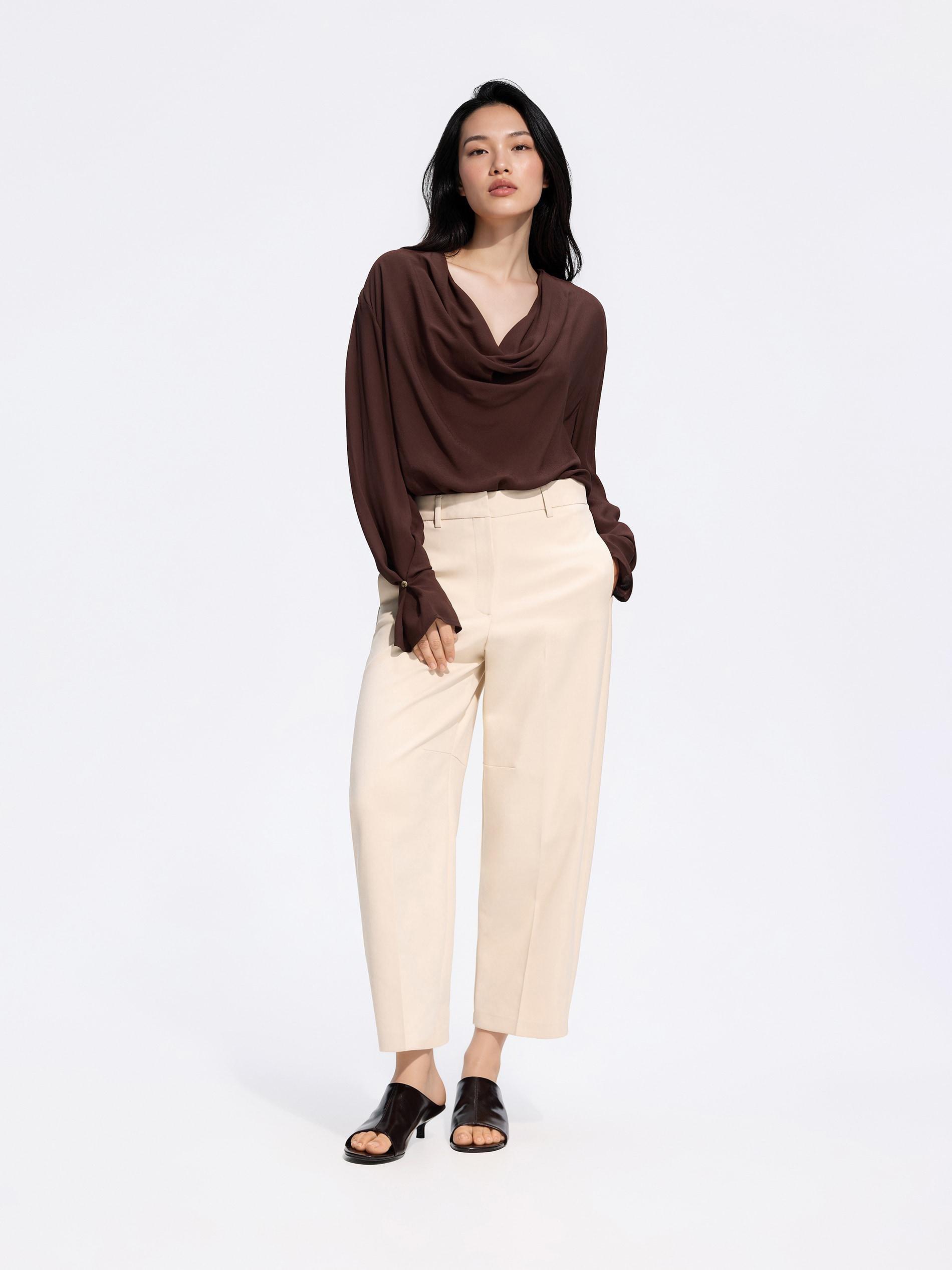 Beige Trousers With Pressed Crease, Beige, large image number 1