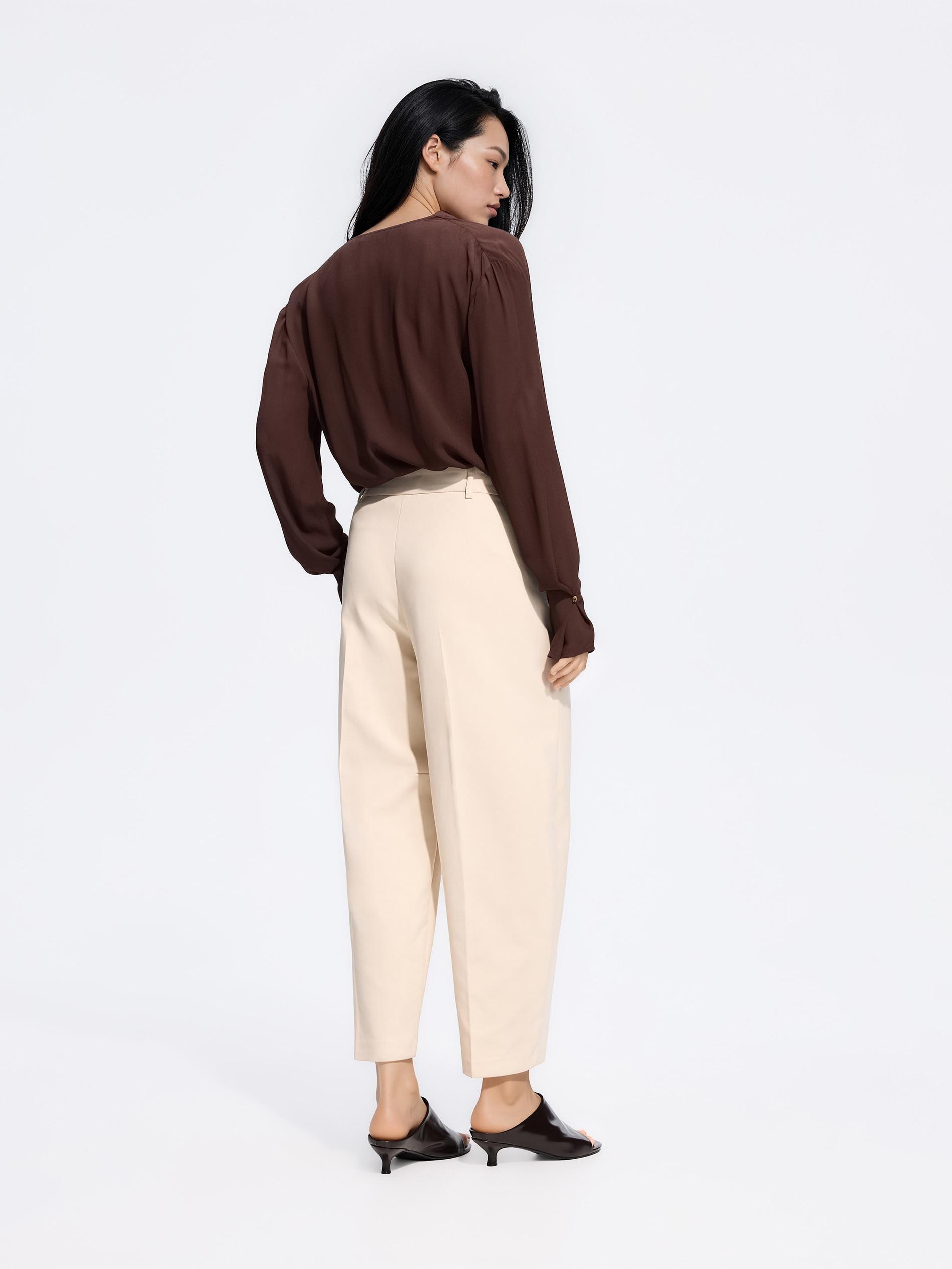 Beige Trousers With Pressed Crease, Beige, large image number 2