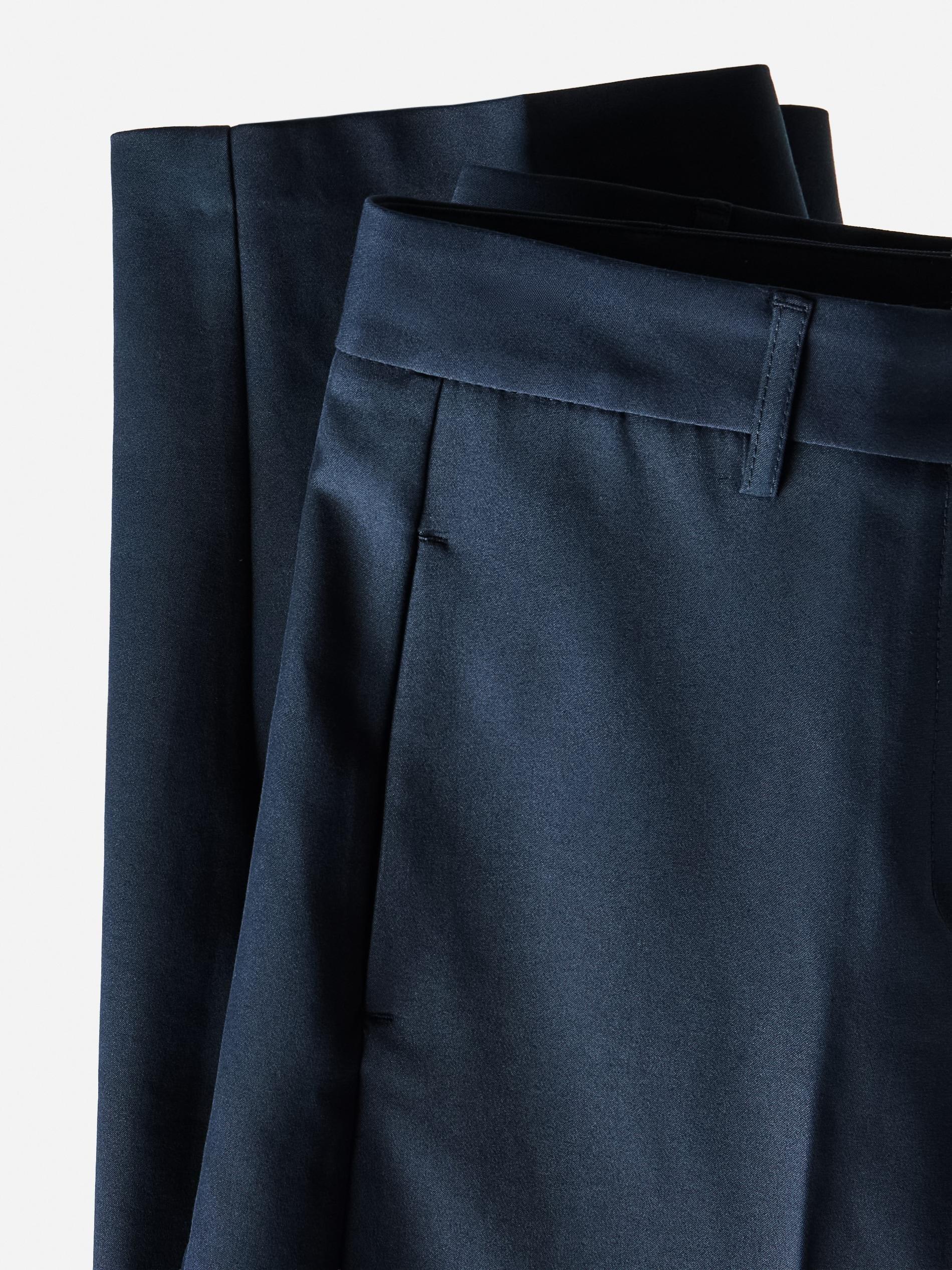 Navy Trousers With Pressed Crease, Navy, large image number 5