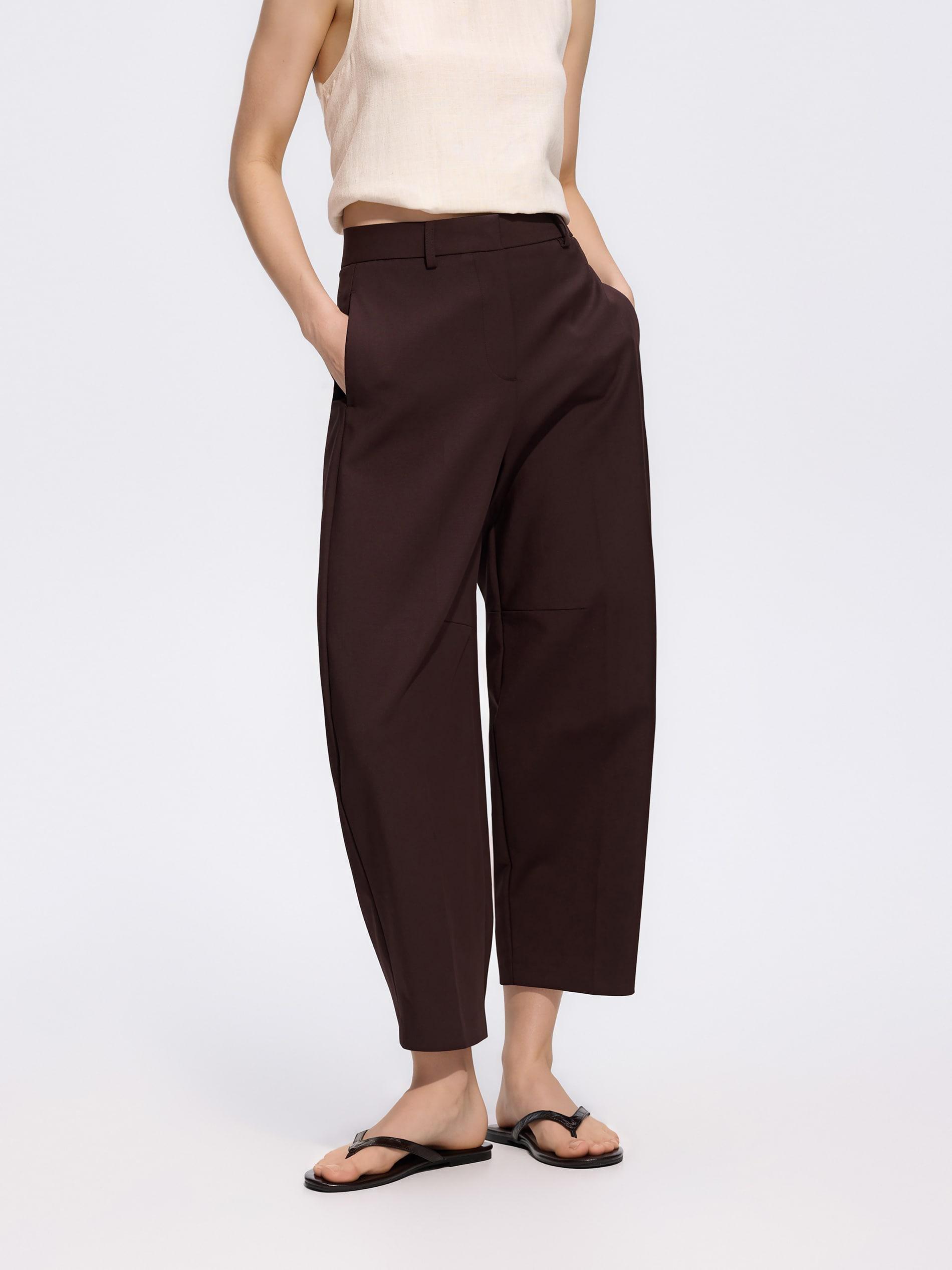 بنطال مع كسر مكوي أحمر, Burgundy, large image number 1
