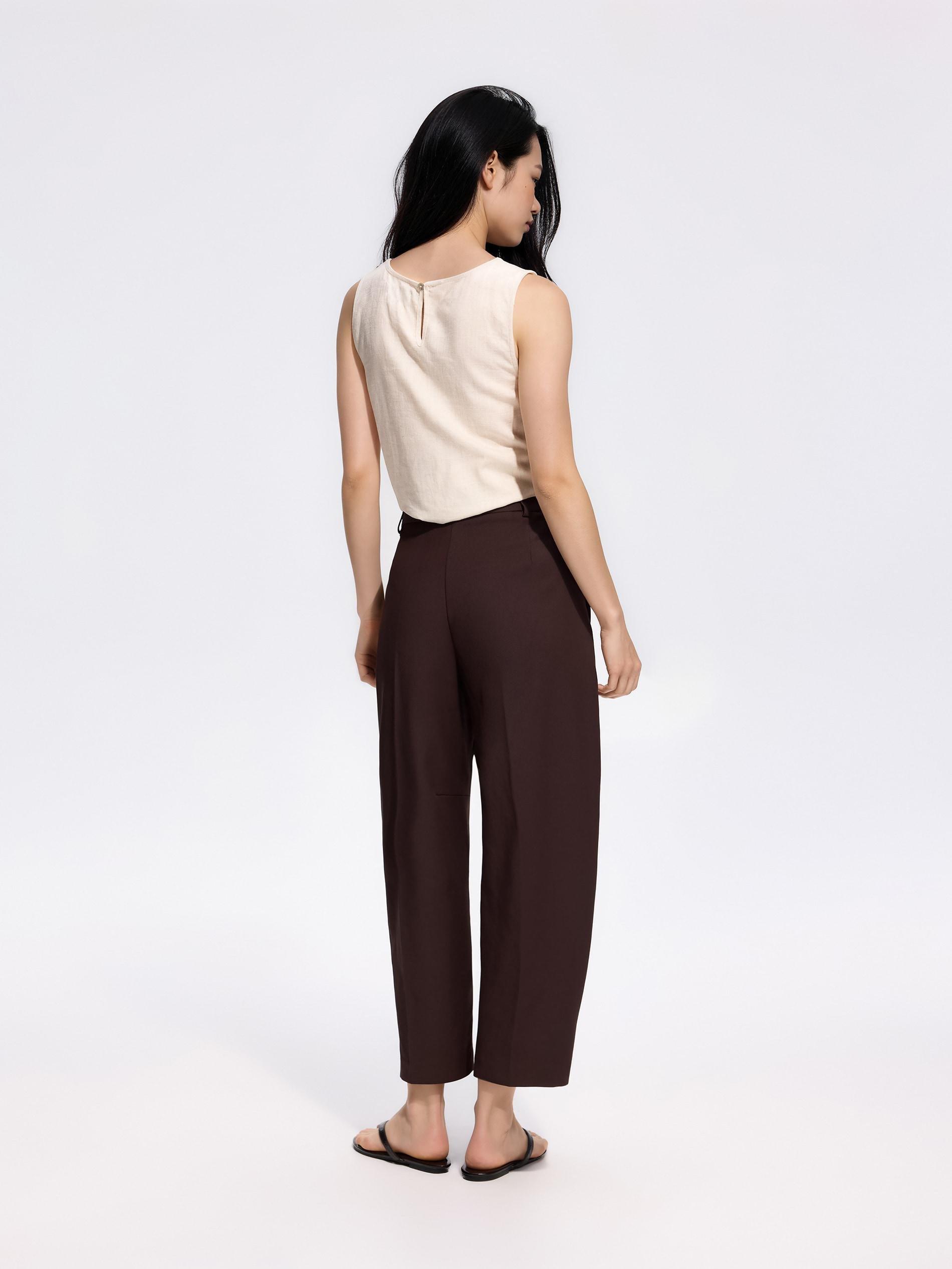 بنطال مع كسر مكوي أحمر, Burgundy, medium