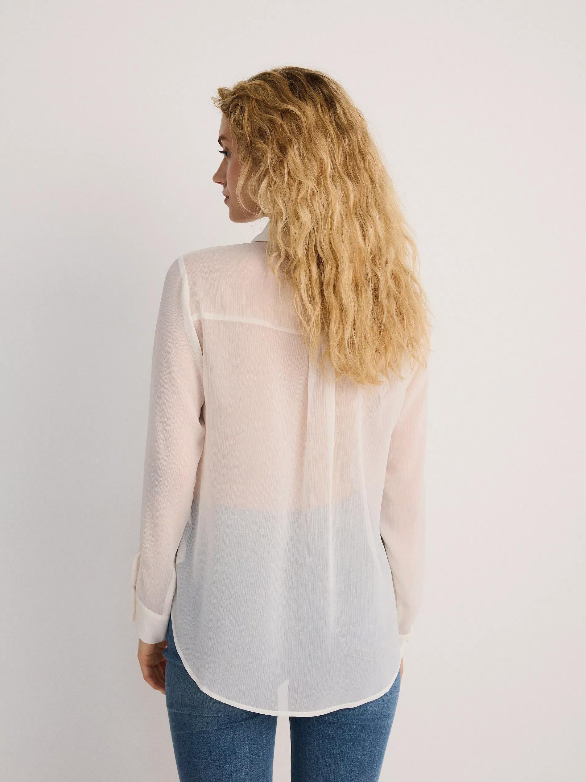White Patterned Shirt, , large image number 3