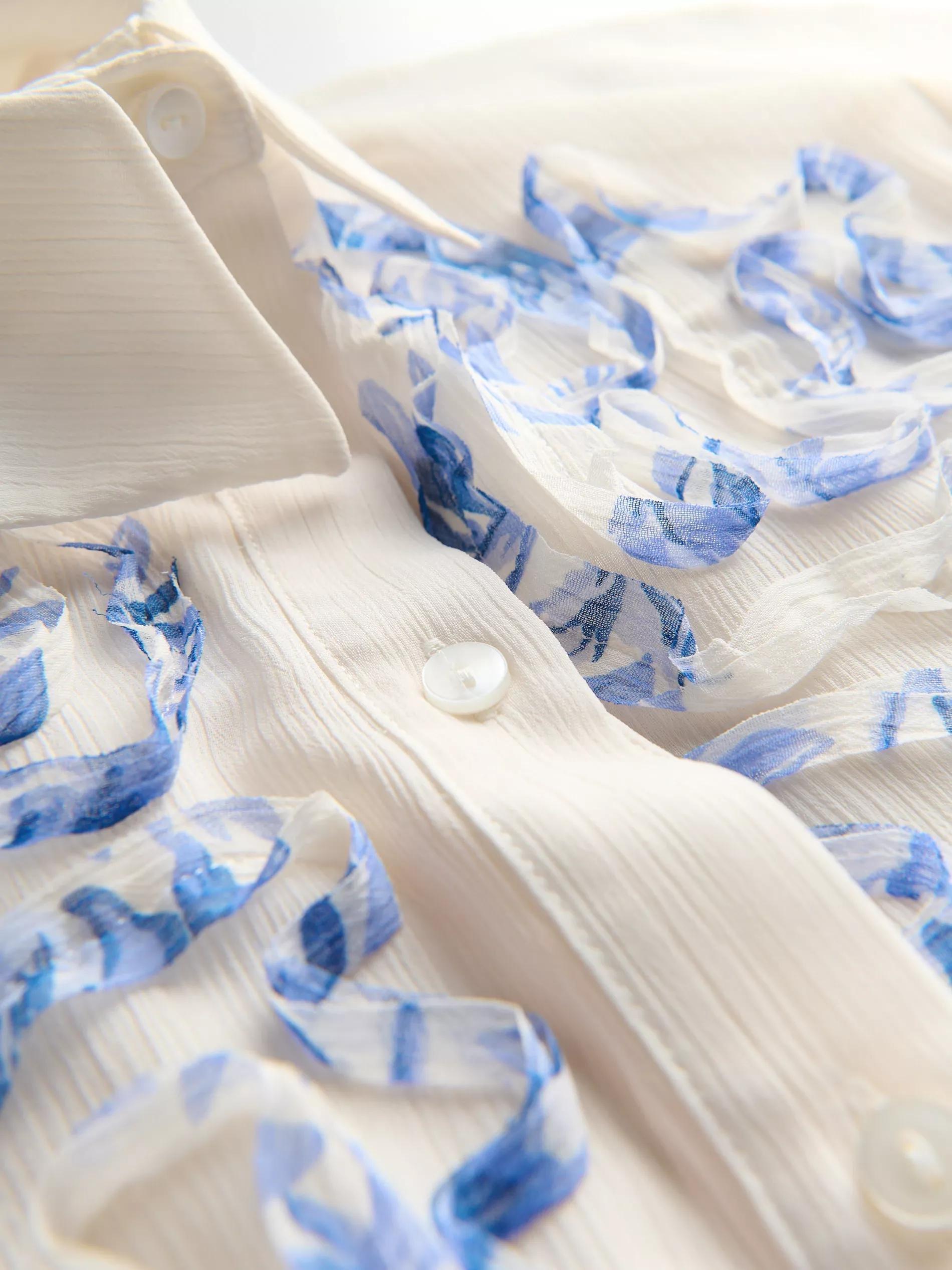 White Patterned Shirt, , large image number 5
