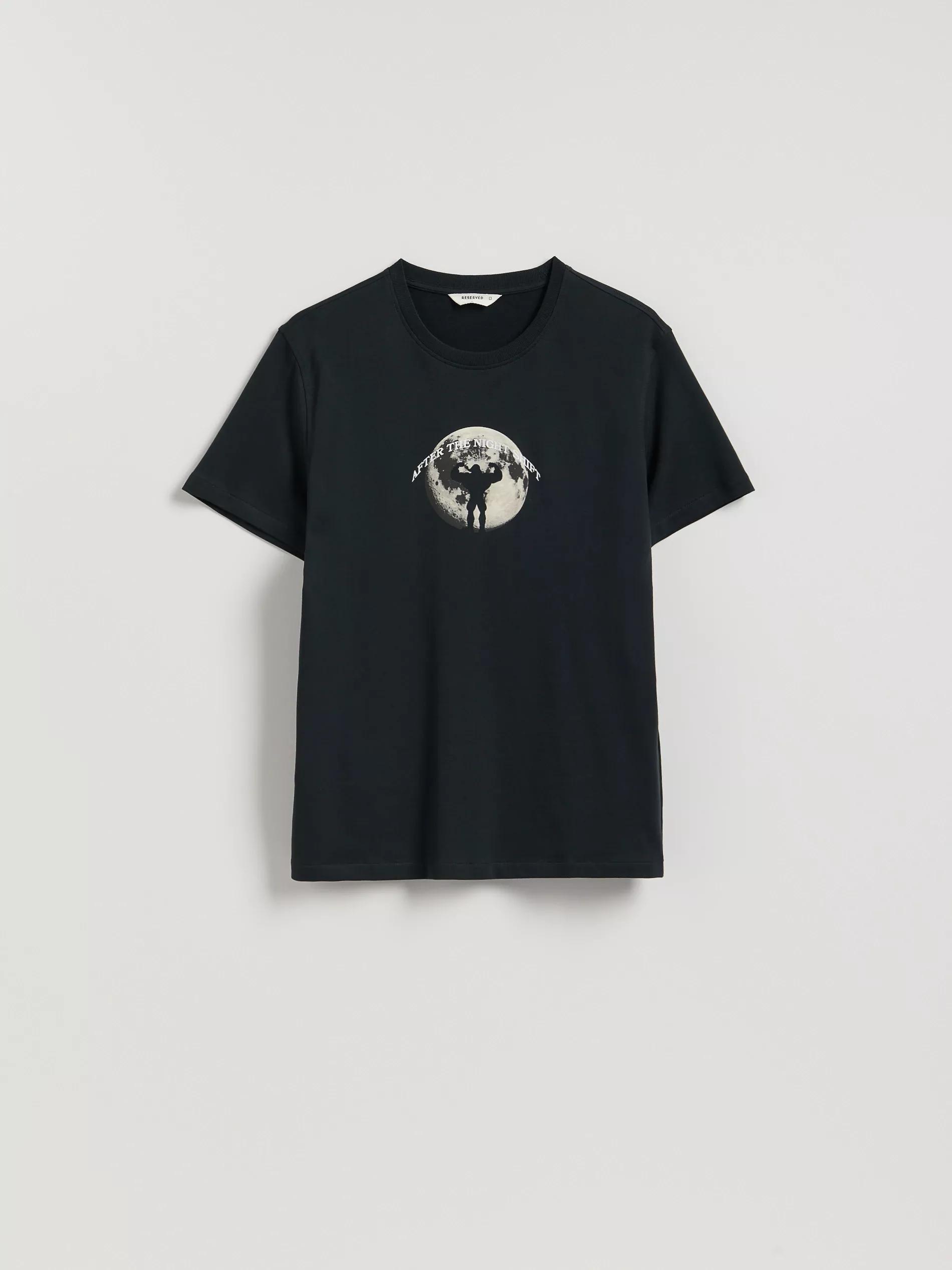 Grey Regular Fit T-Shirt With Raised Christmas Print, Grey, medium