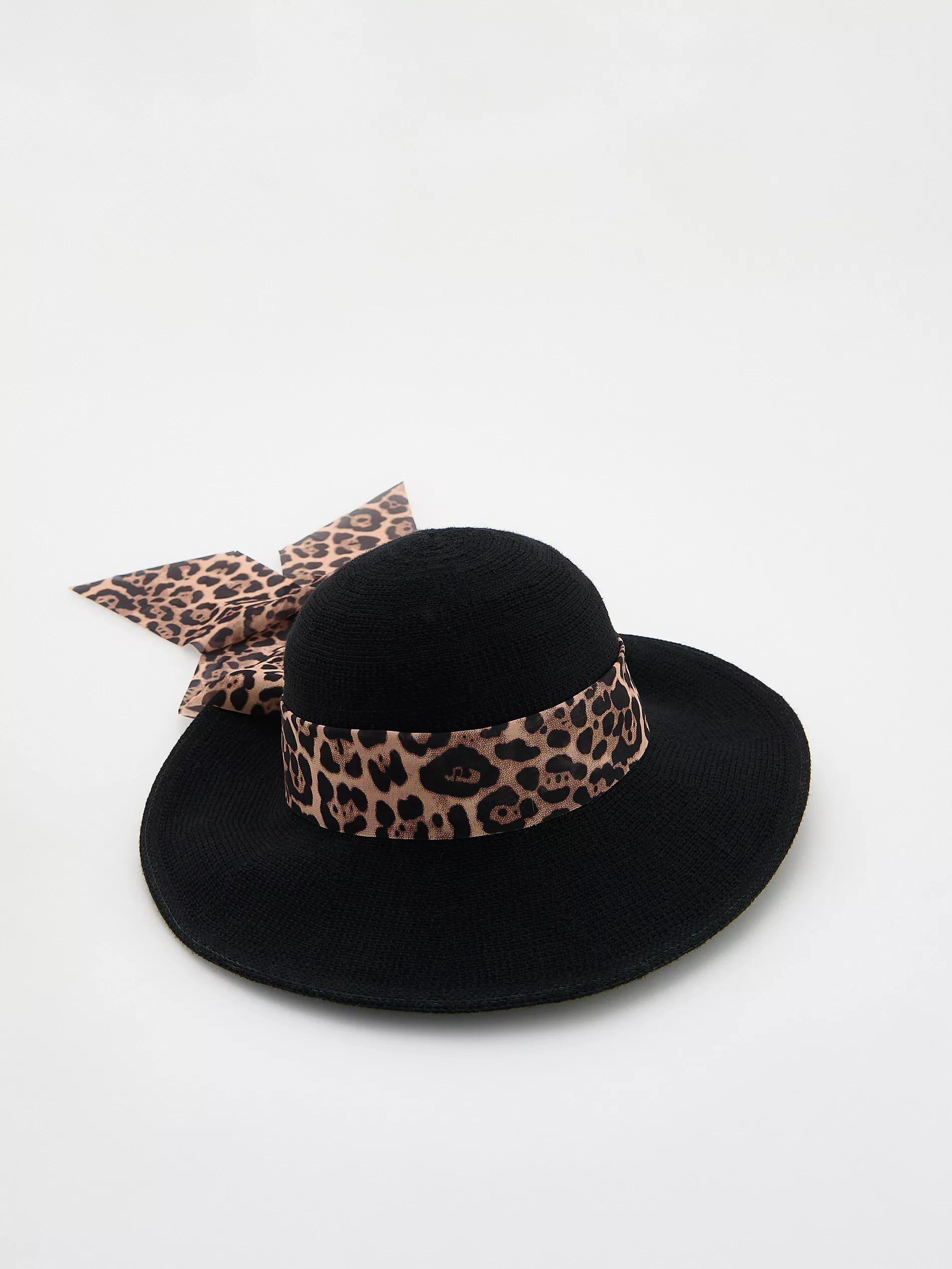Black Hat With Bow Detail, , medium