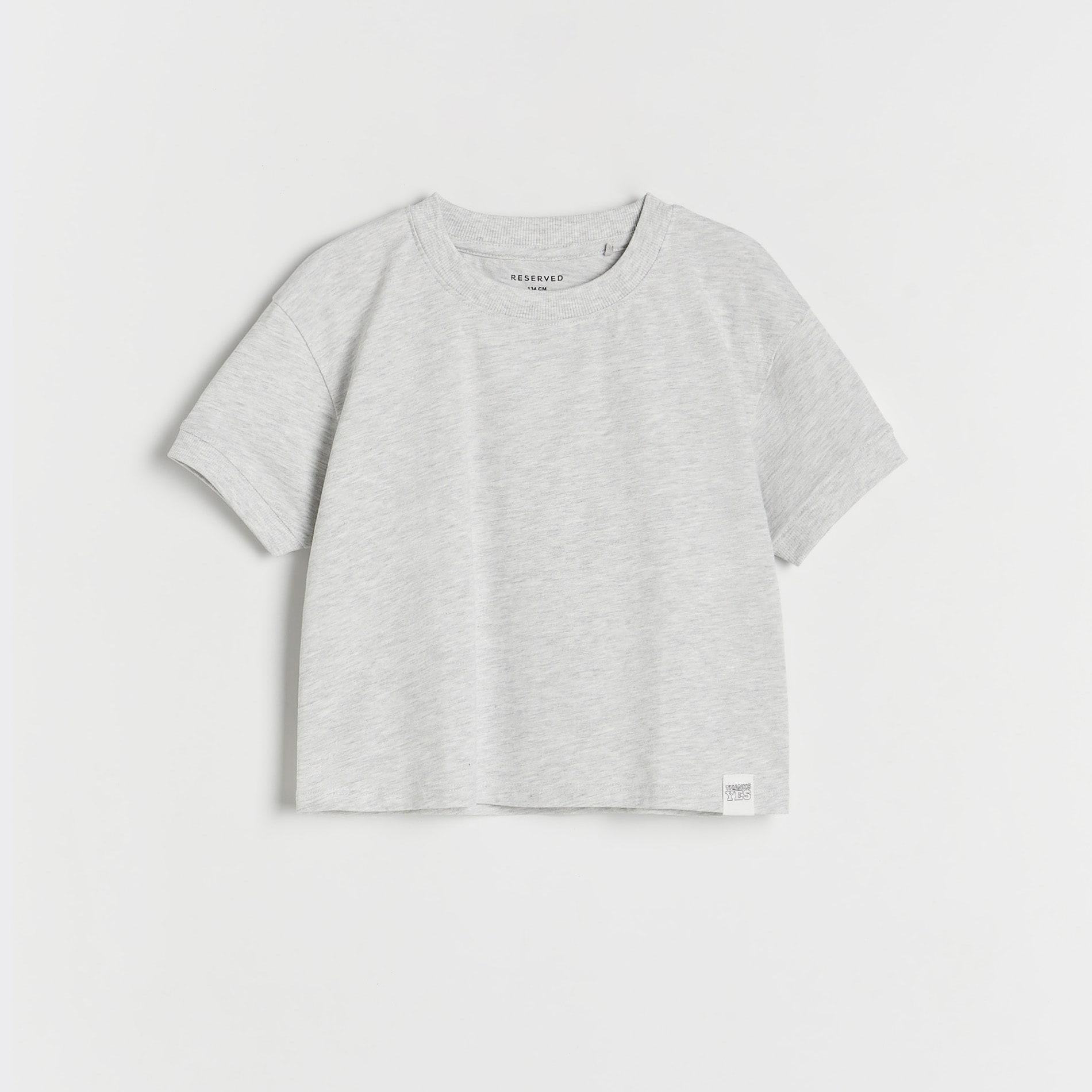 Grey Patched T-Shirt, Kids Girls, , large image number 1