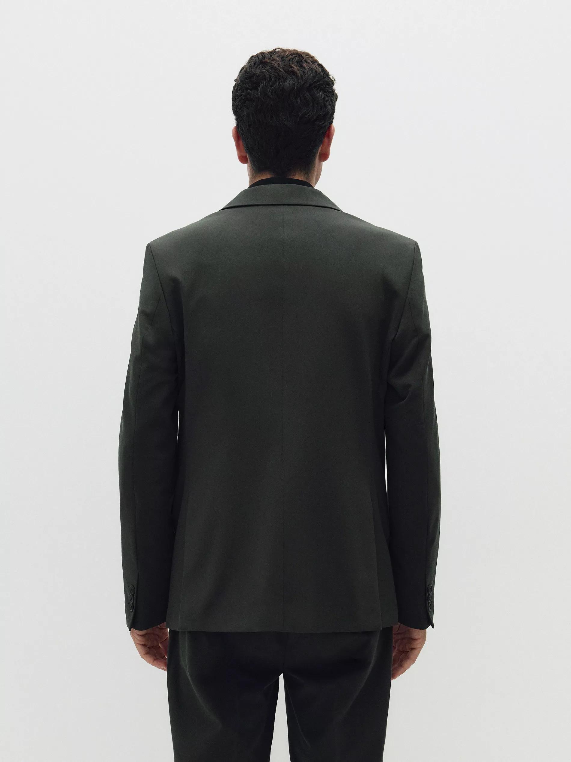 Khaki Super Slim Fit Jacket, , large image number 8