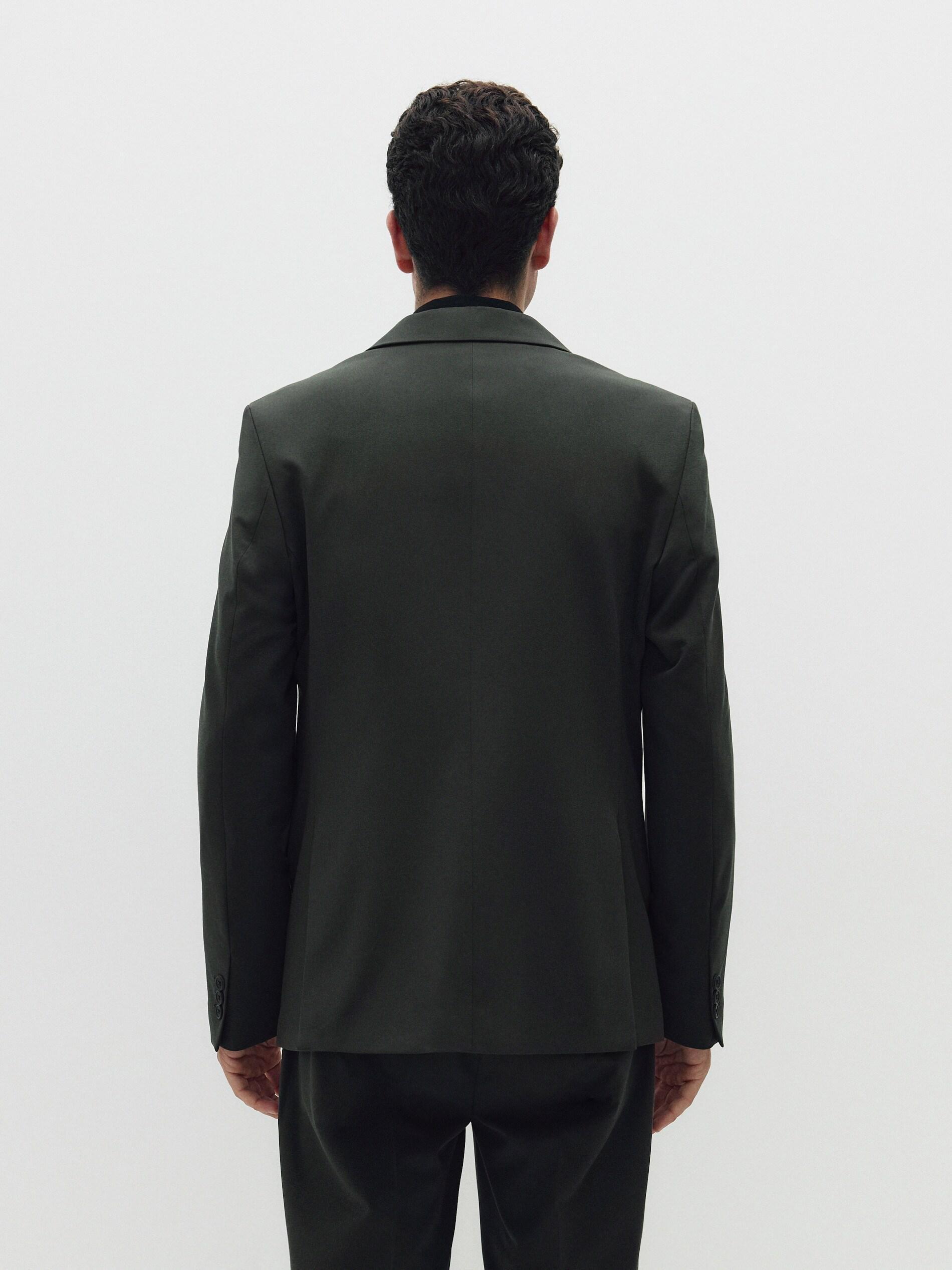 Khaki Super Slim Fit Jacket, , large image number 9