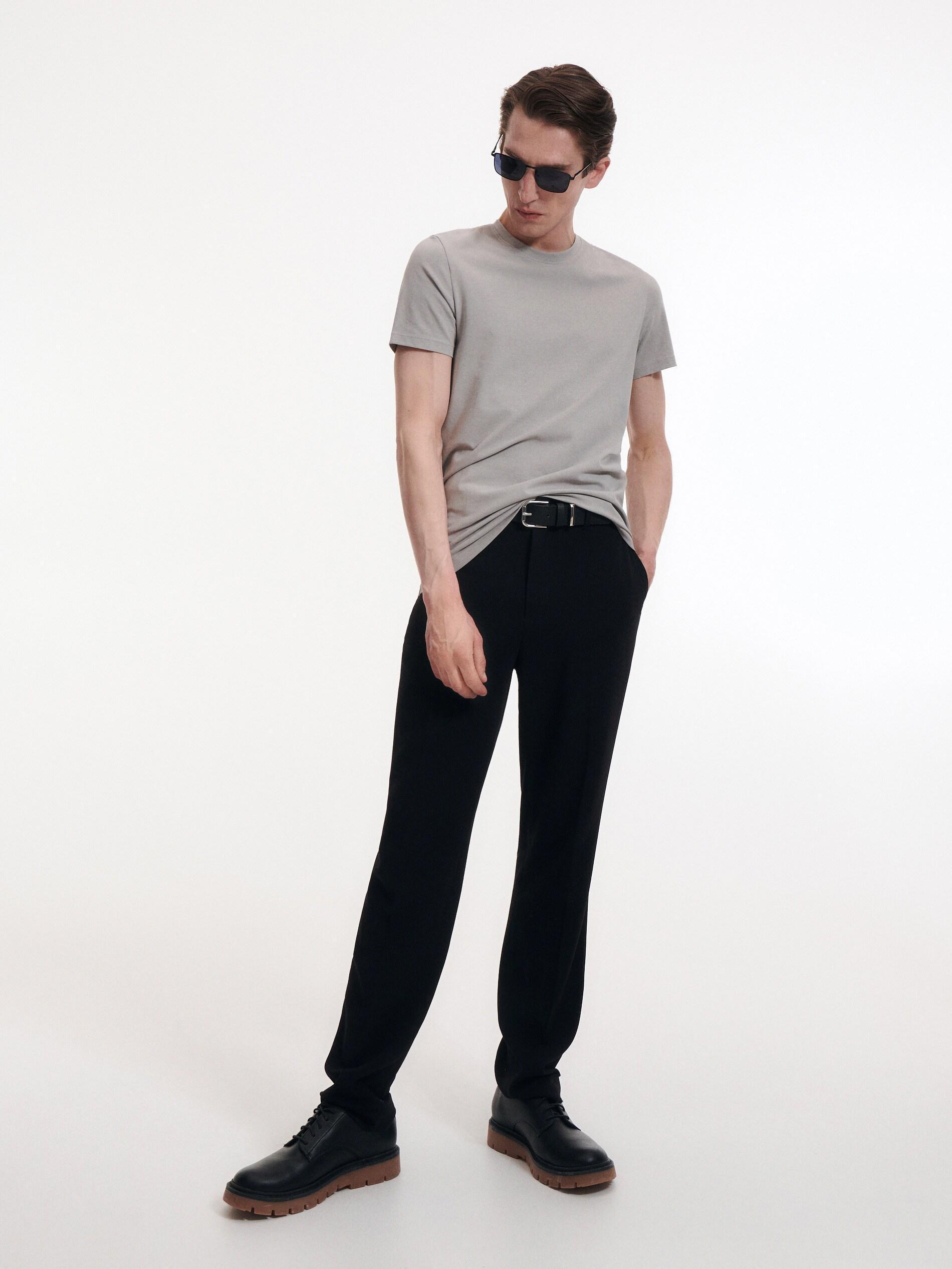 Dark Grey Slim Fit T-Shirt, , large image number 0