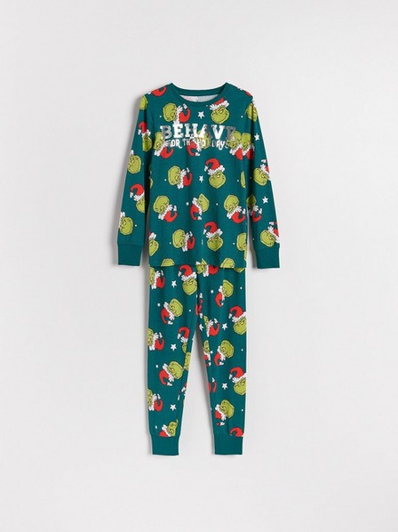 Reserved - Khaki Grinch Two-Piece Pyjamas, Kids Boy