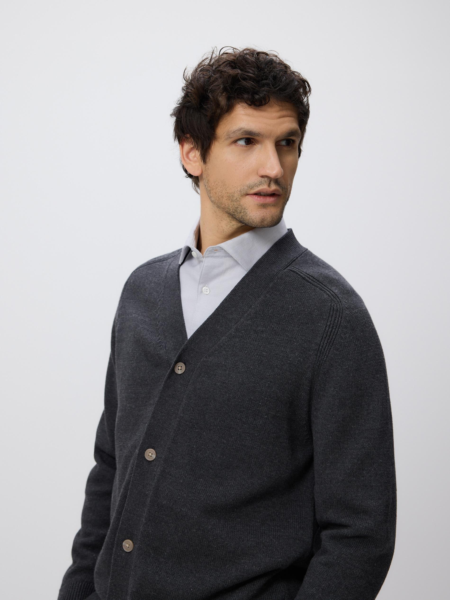 Grey Zipped Cardigan, Beige, large image number 0