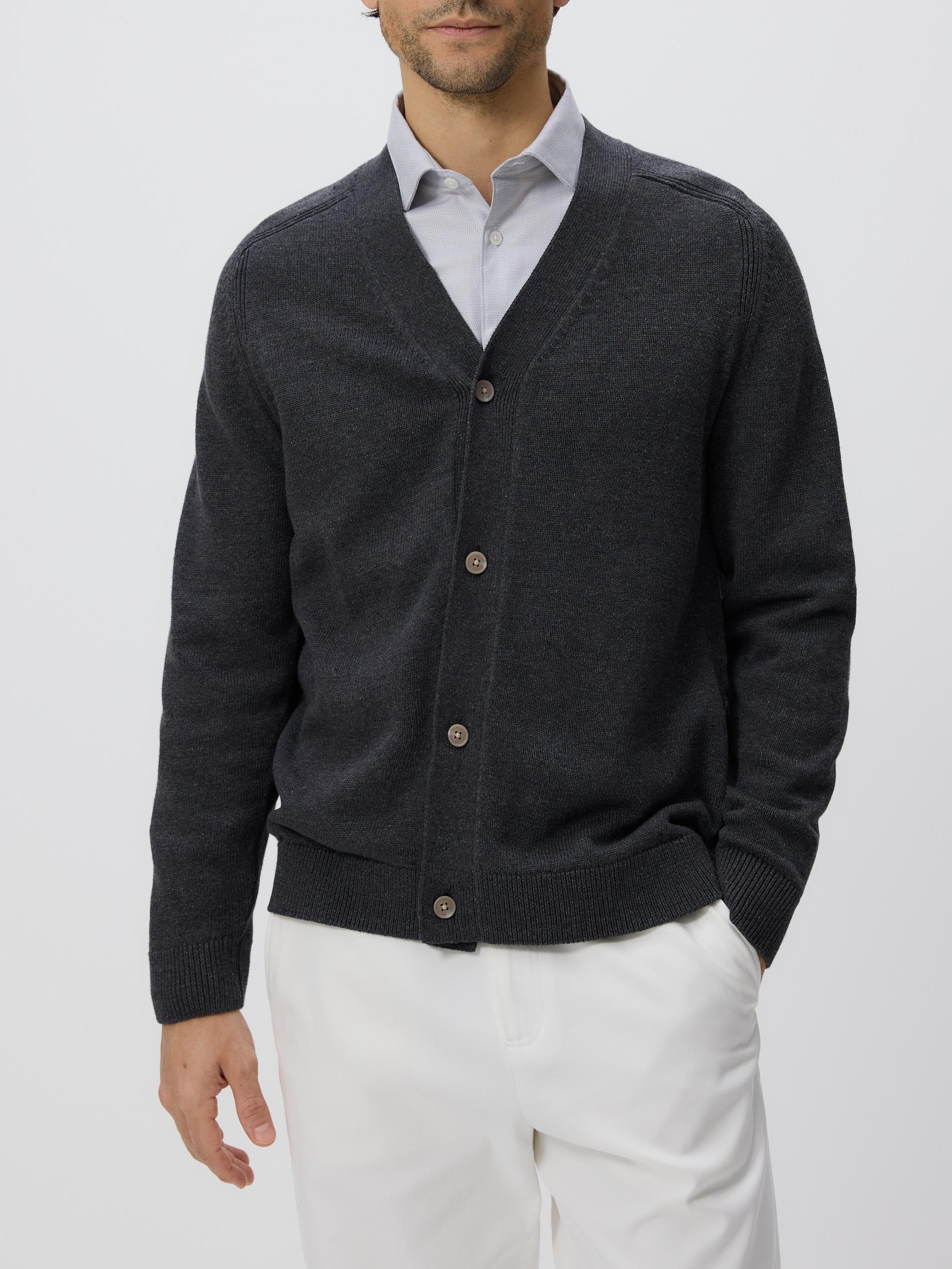 Grey Zipped Cardigan, Beige, medium