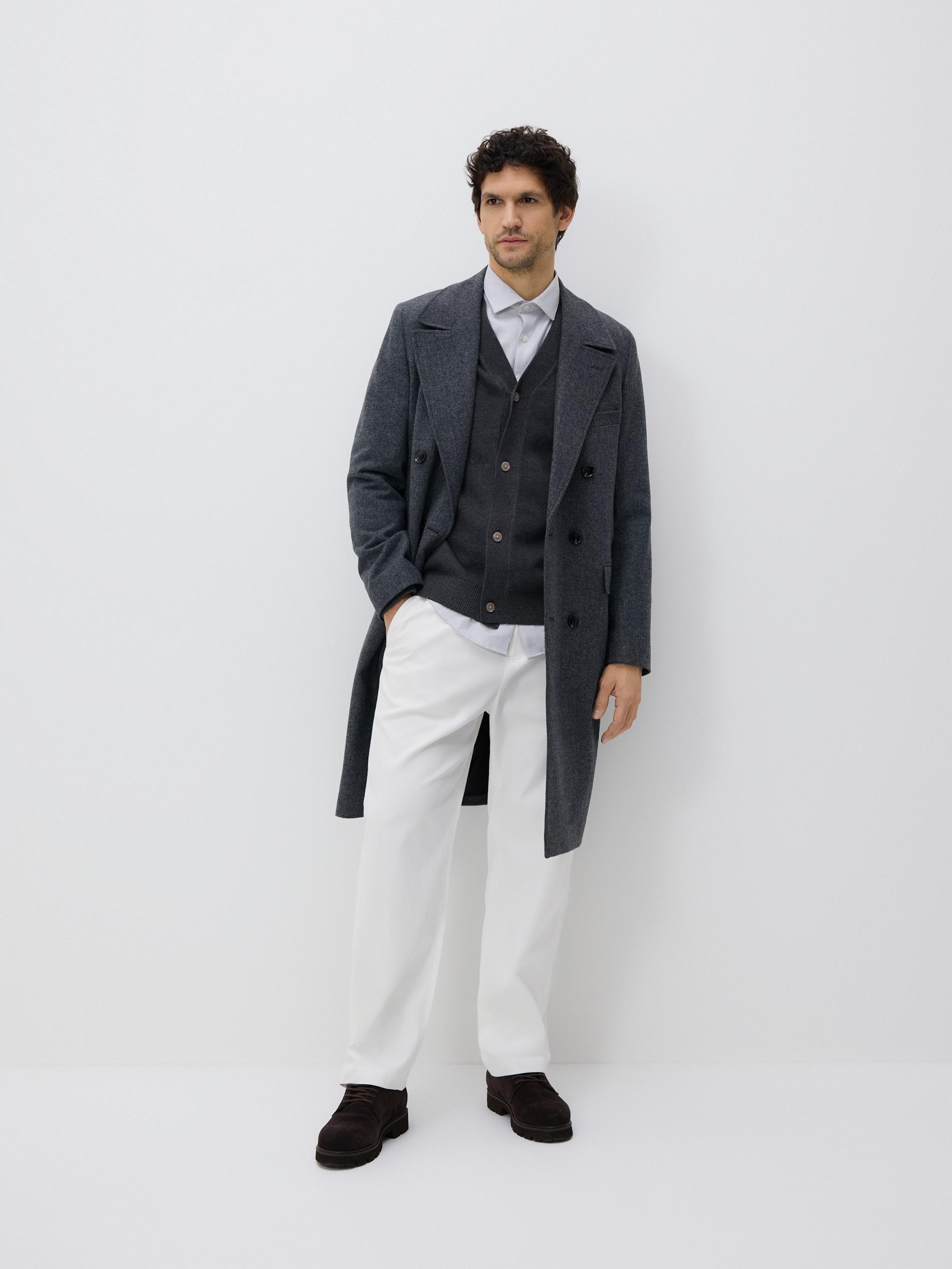 Grey Zipped Cardigan, Beige, large image number 2