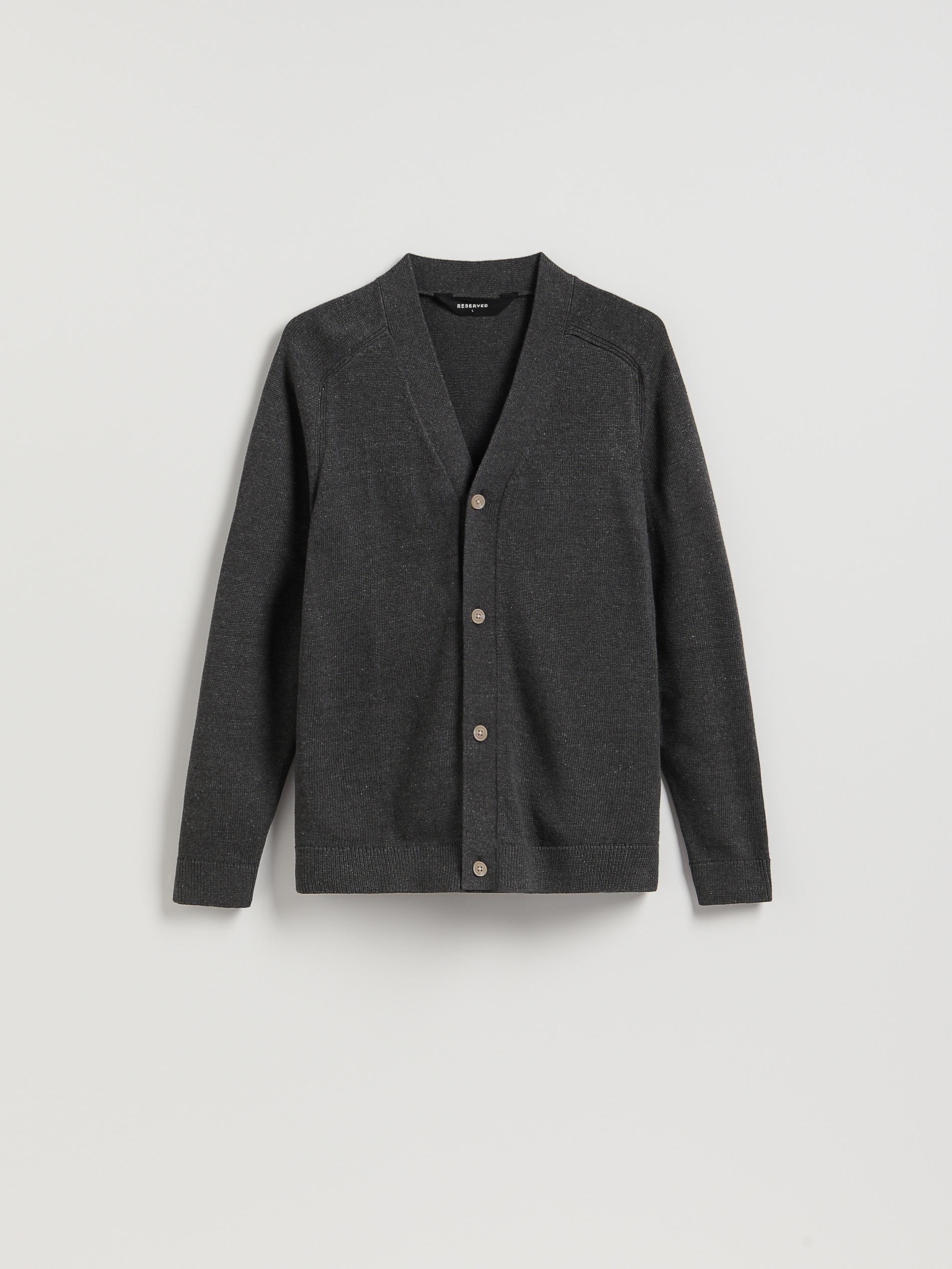 Grey Zipped Cardigan, Beige, large image number 4