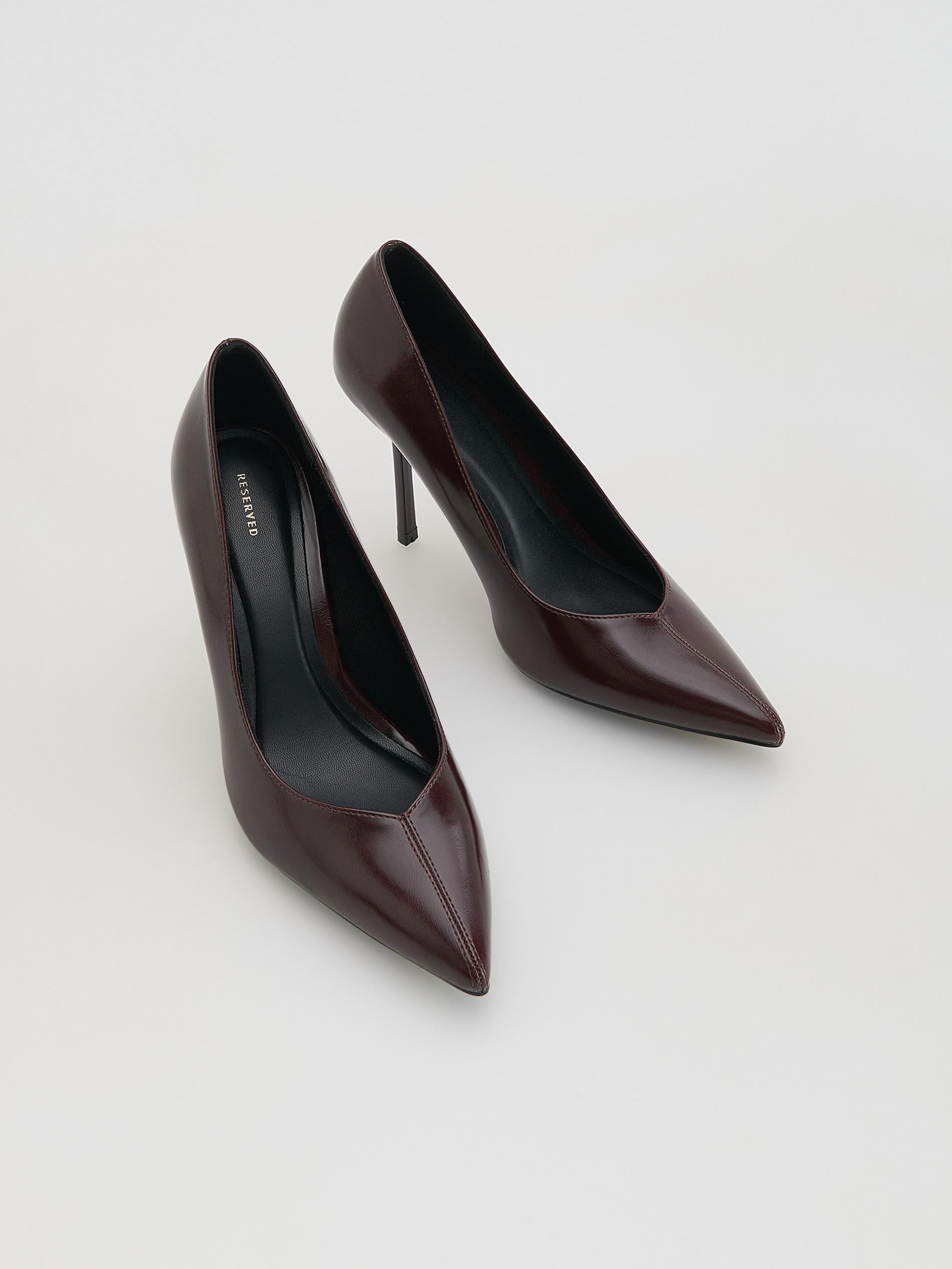 Maroon High Heel Pumps, Burgundy, large image number 1
