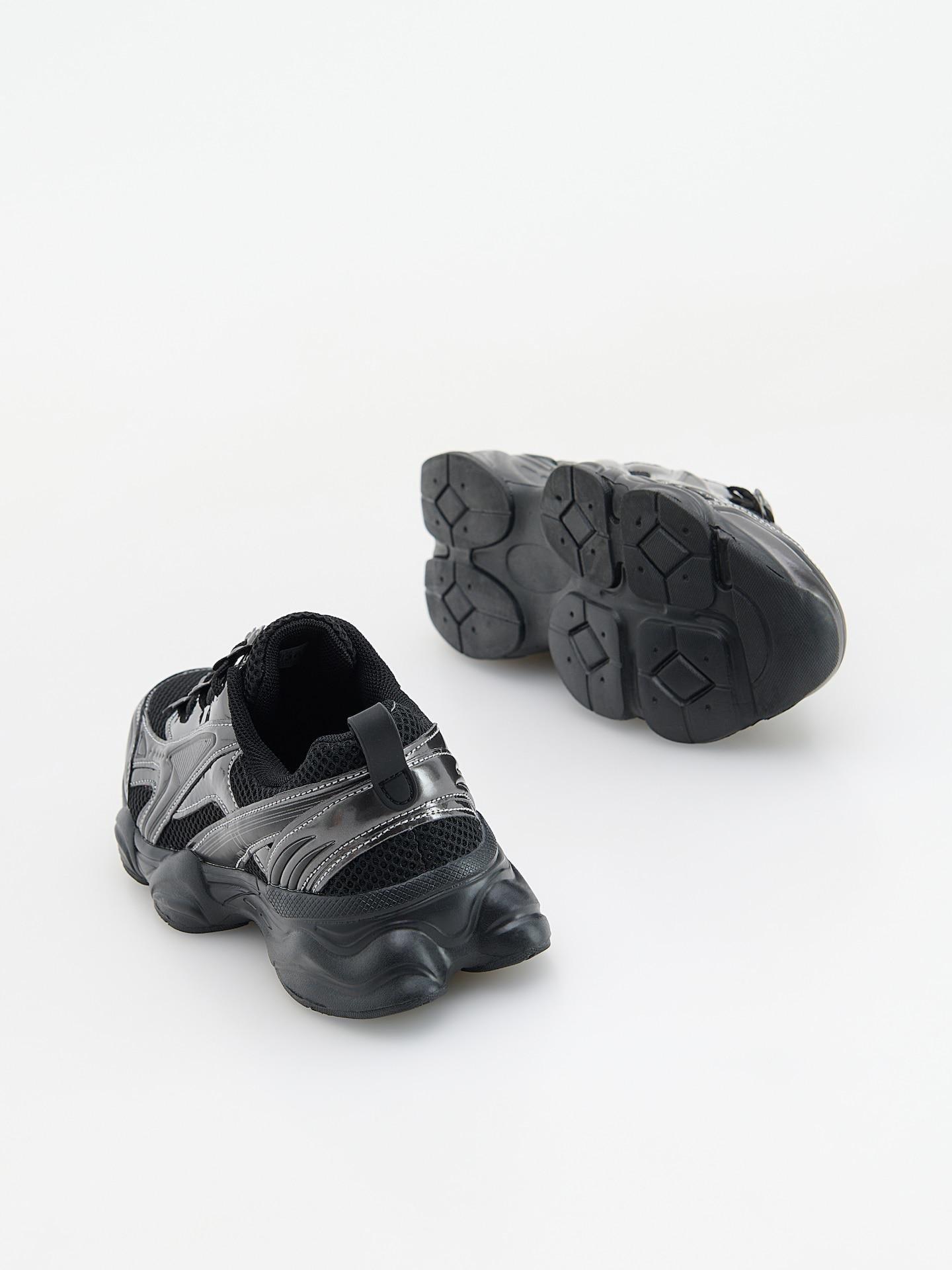 Black Combined Materials Sneakers, Black, large image number 3