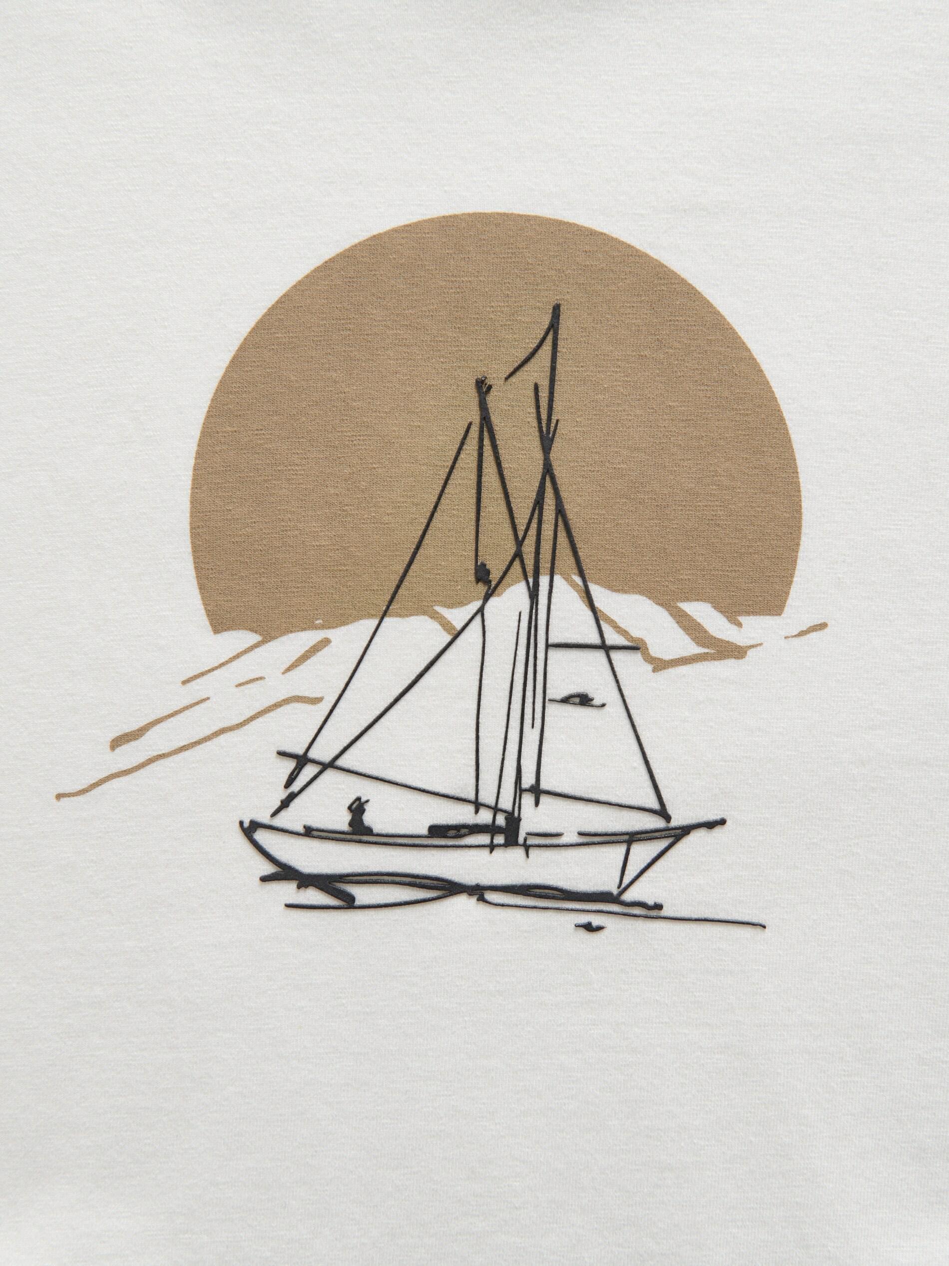 Ivory T-Shirt With Print, , large image number 2