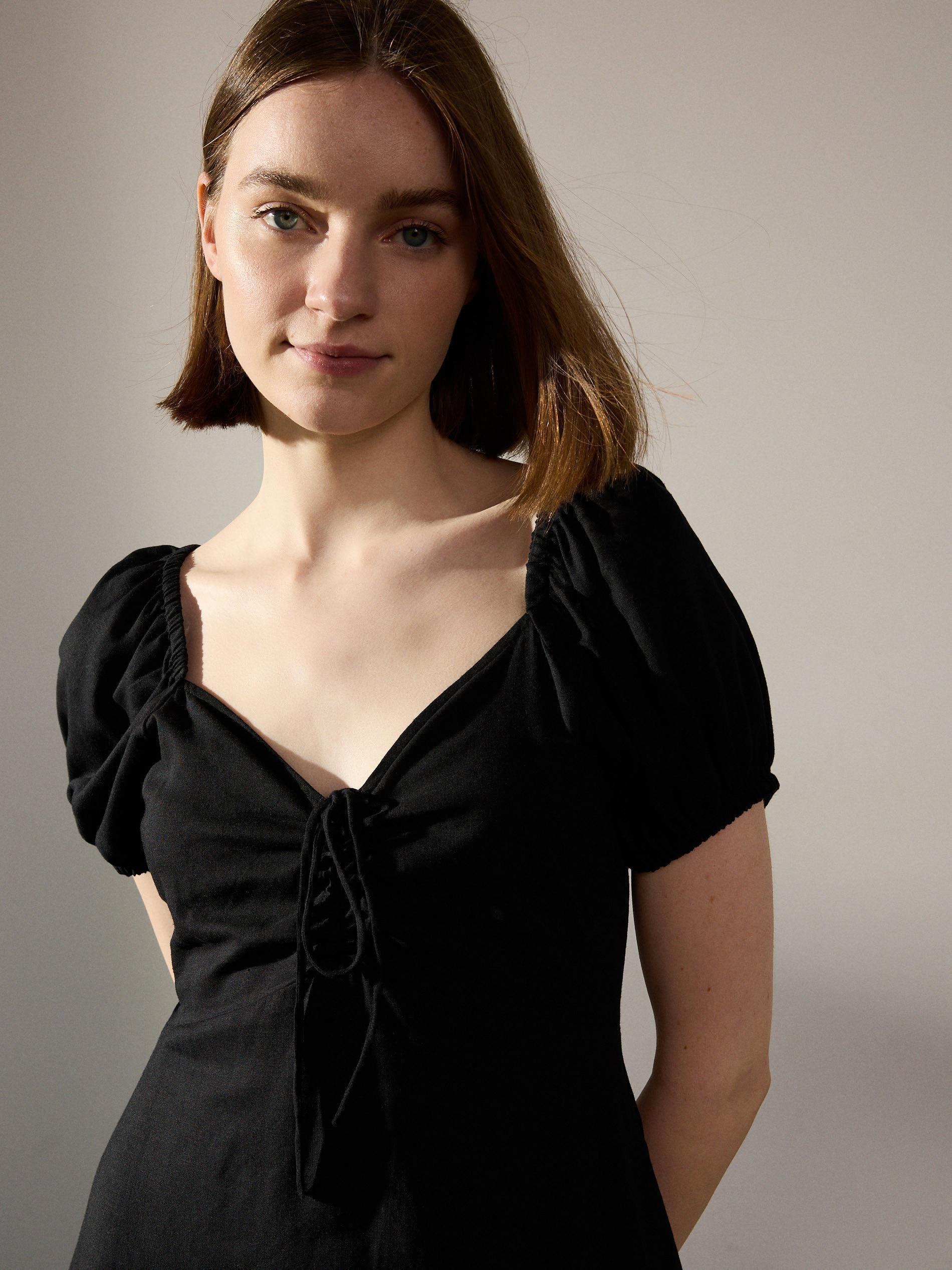 Black Short Puffs Dress, , large image number 2