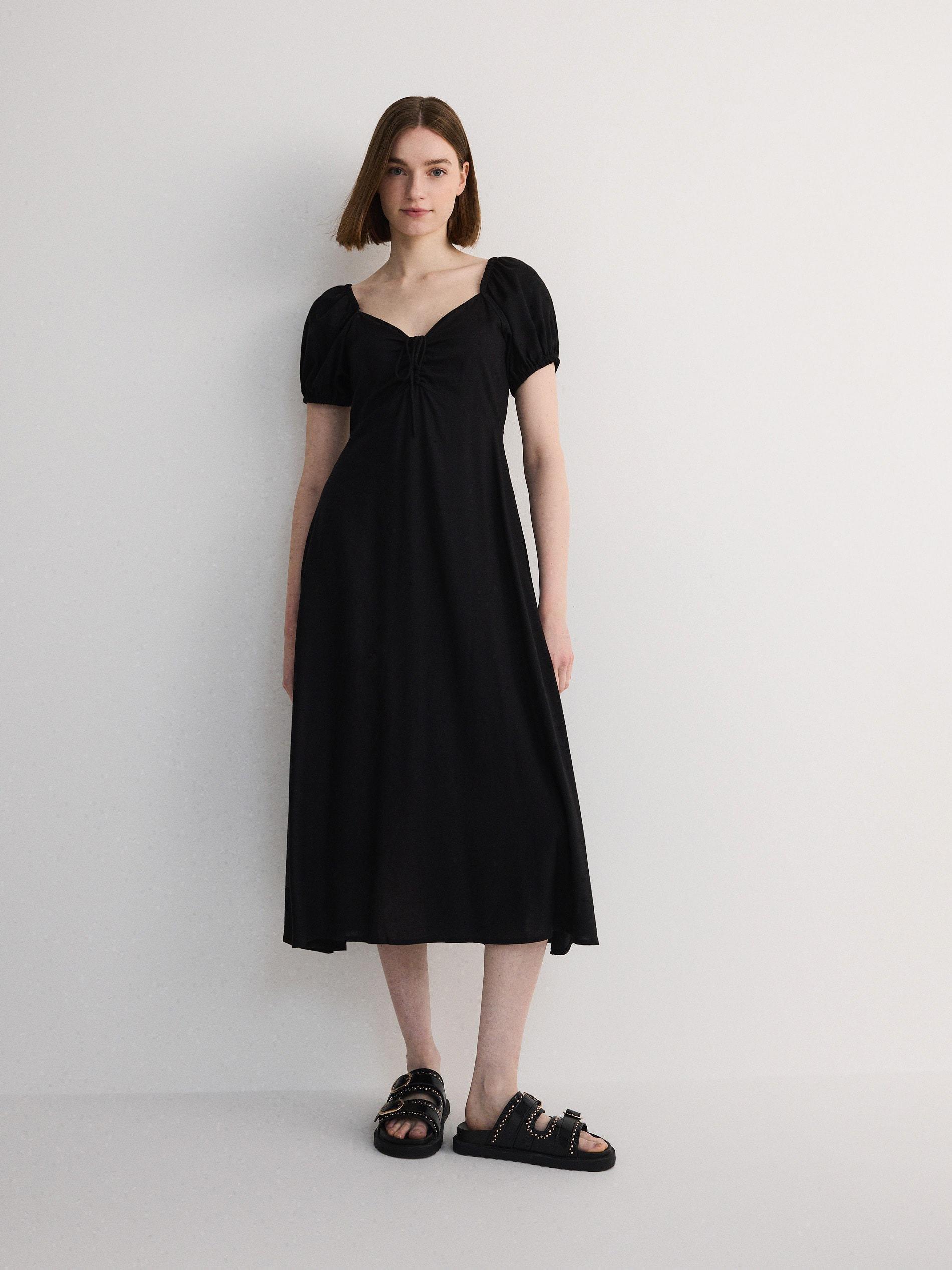 Black Short Puffs Dress, , large image number 3