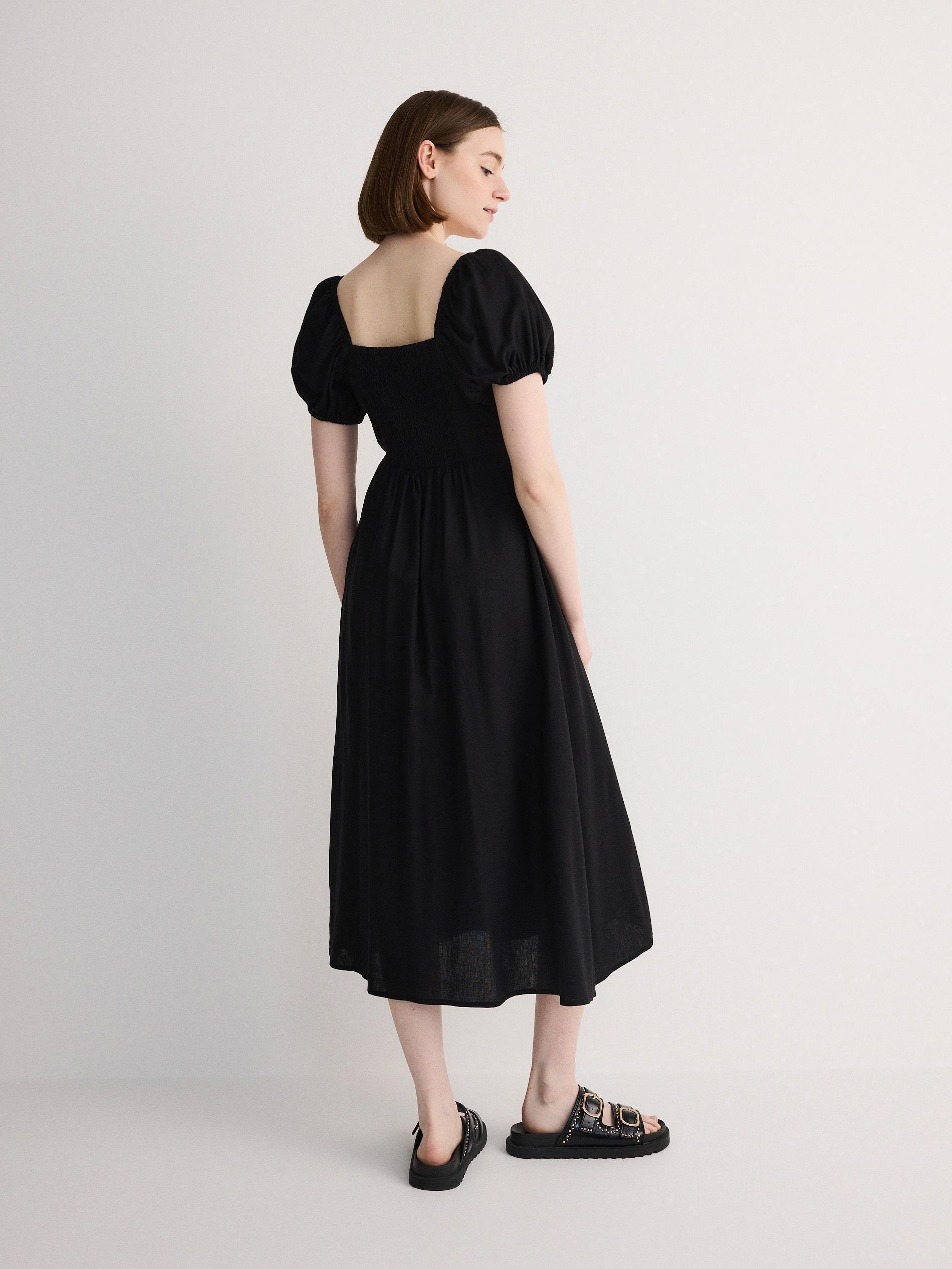 Black Short Puffs Dress, , large image number 5