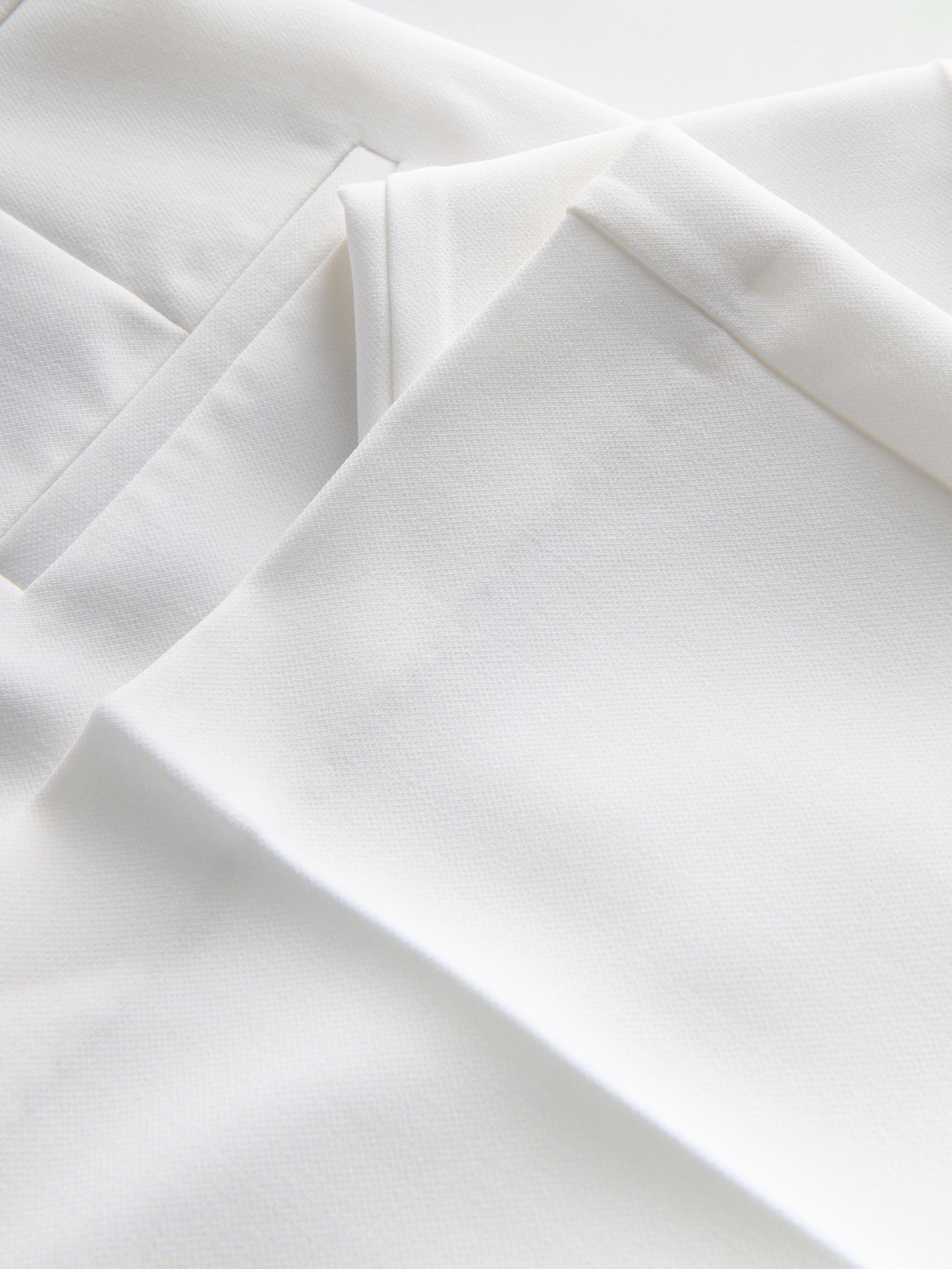 White Flare Trousers With Pressed Crease, , large image number 5