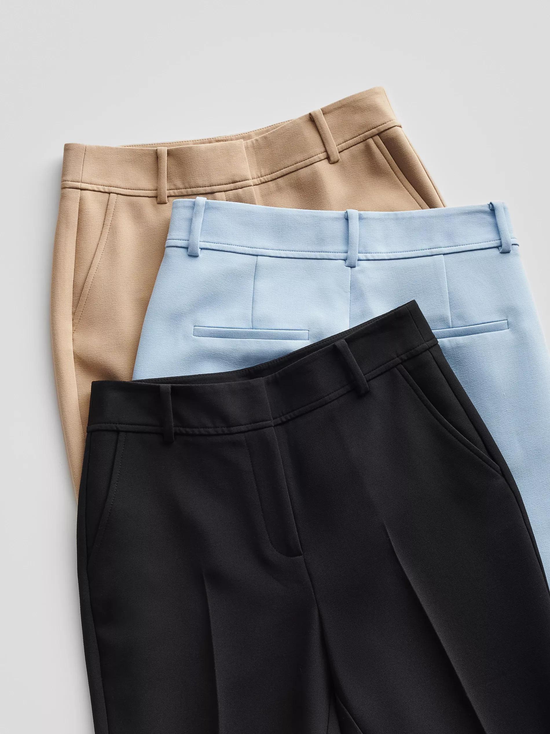 Black Flared, Striped Pants, , large image number 5