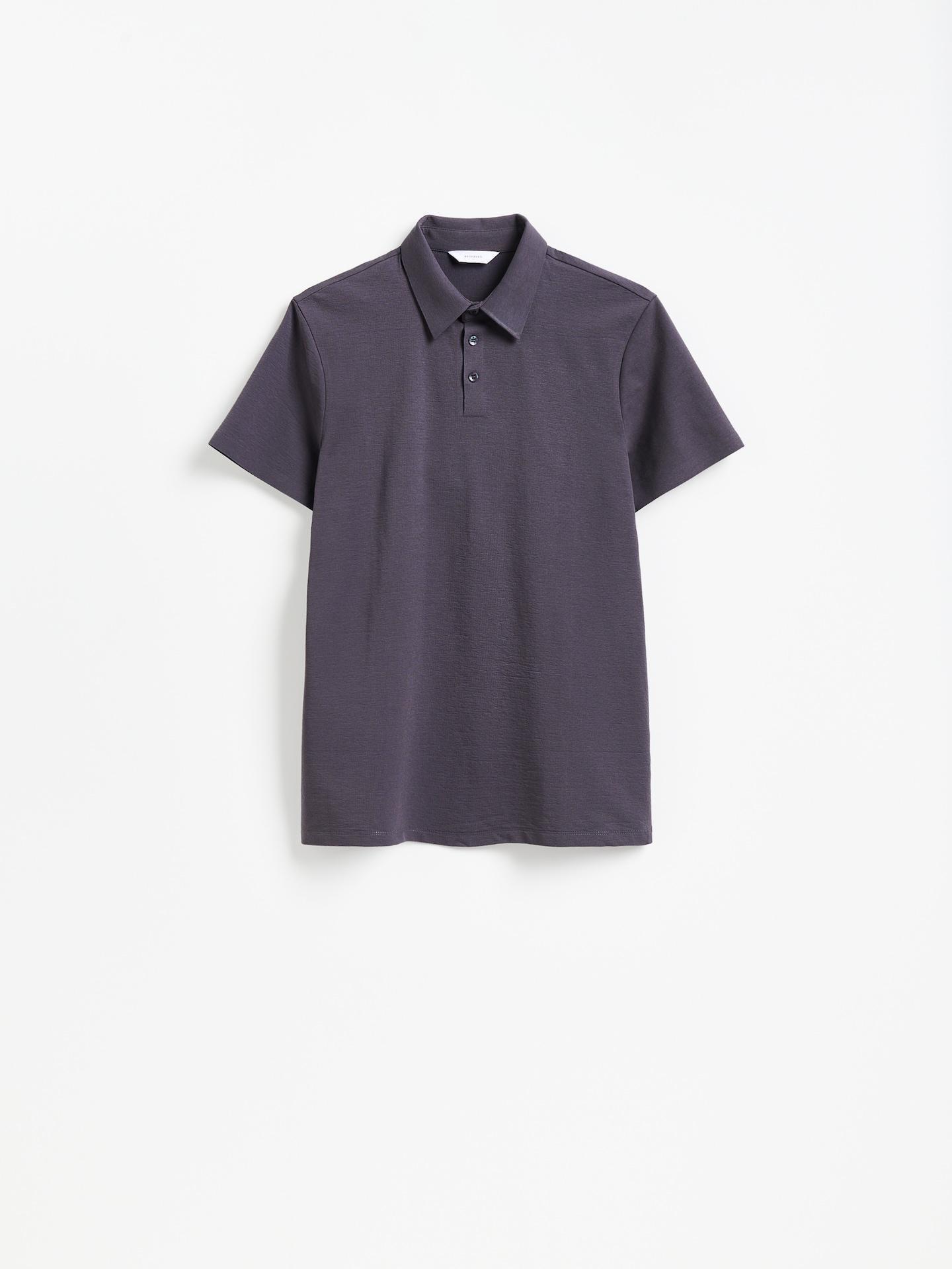 Grey Slim Polo Shirt With Cotton, Grey, large image number 4