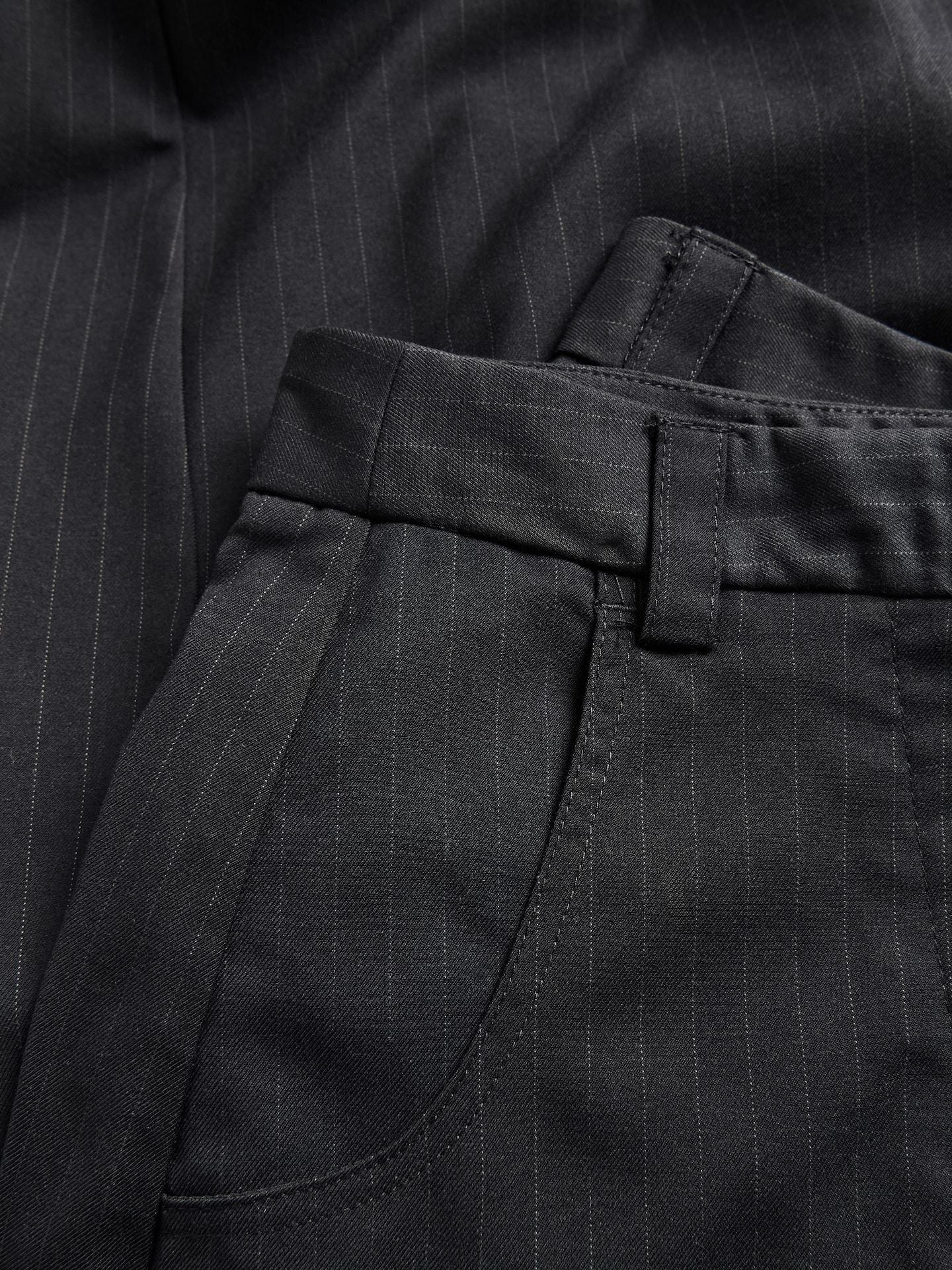 Black Stripe Trousers, Black, large image number 1