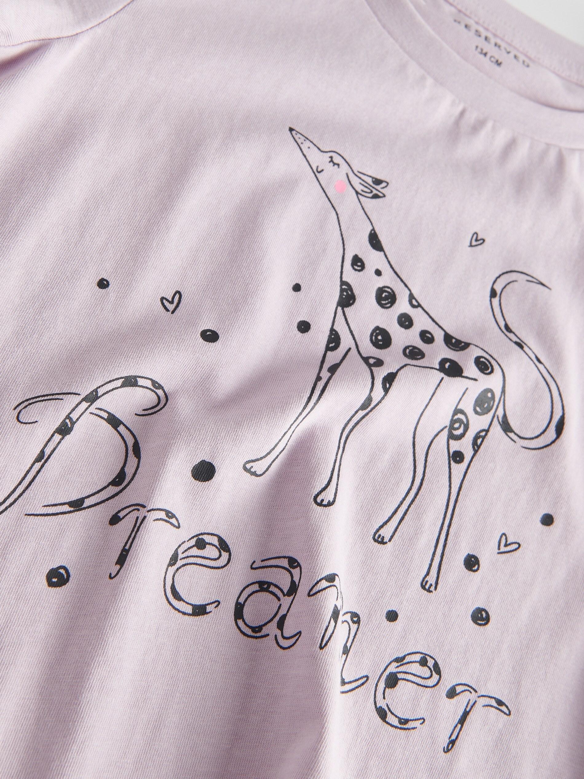 Purple Cotton T-Shirt With Print, Kids Girls, , large image number 2