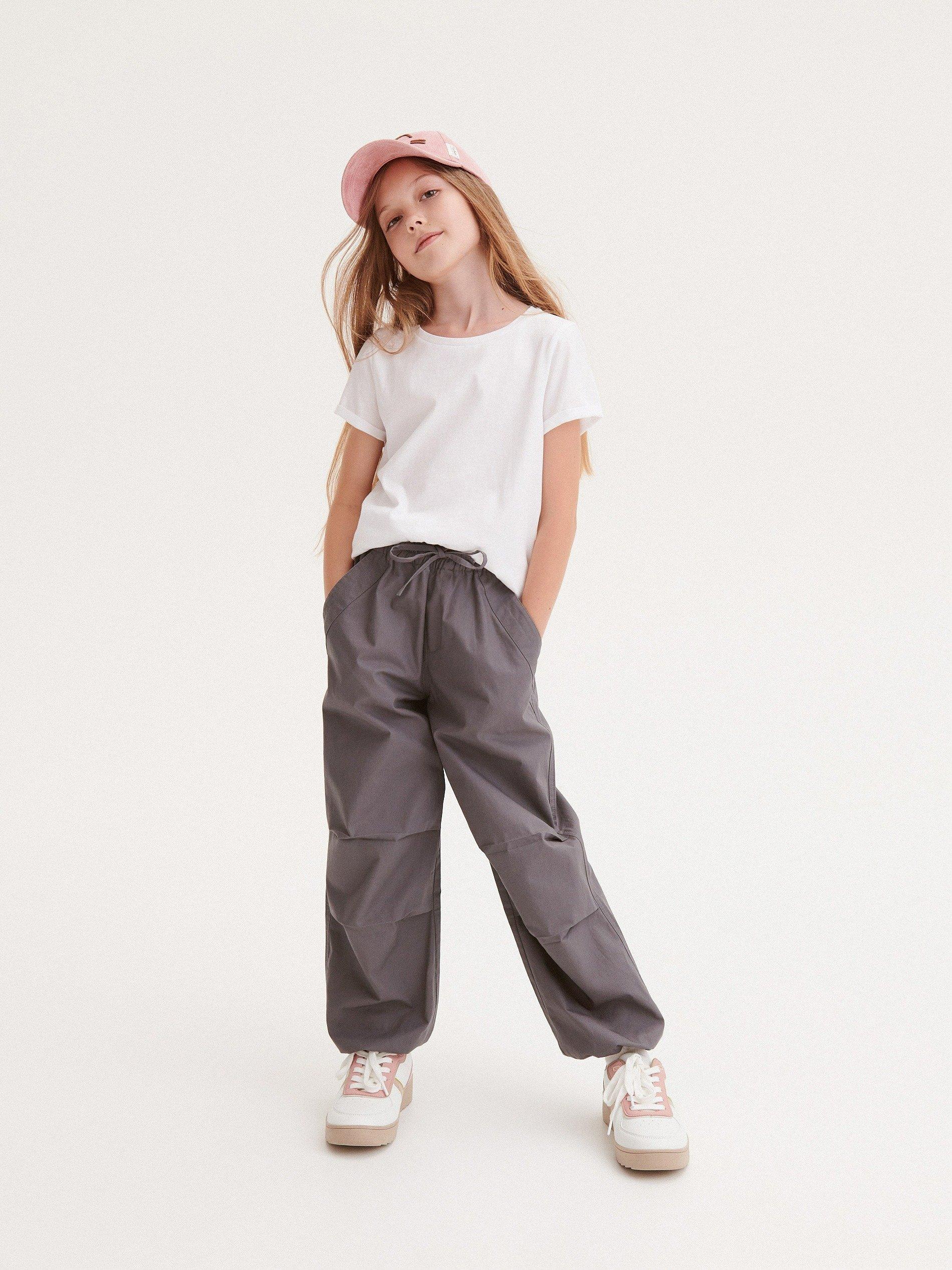 White Cotton T-Shirt, Kids Girls, , large image number 0