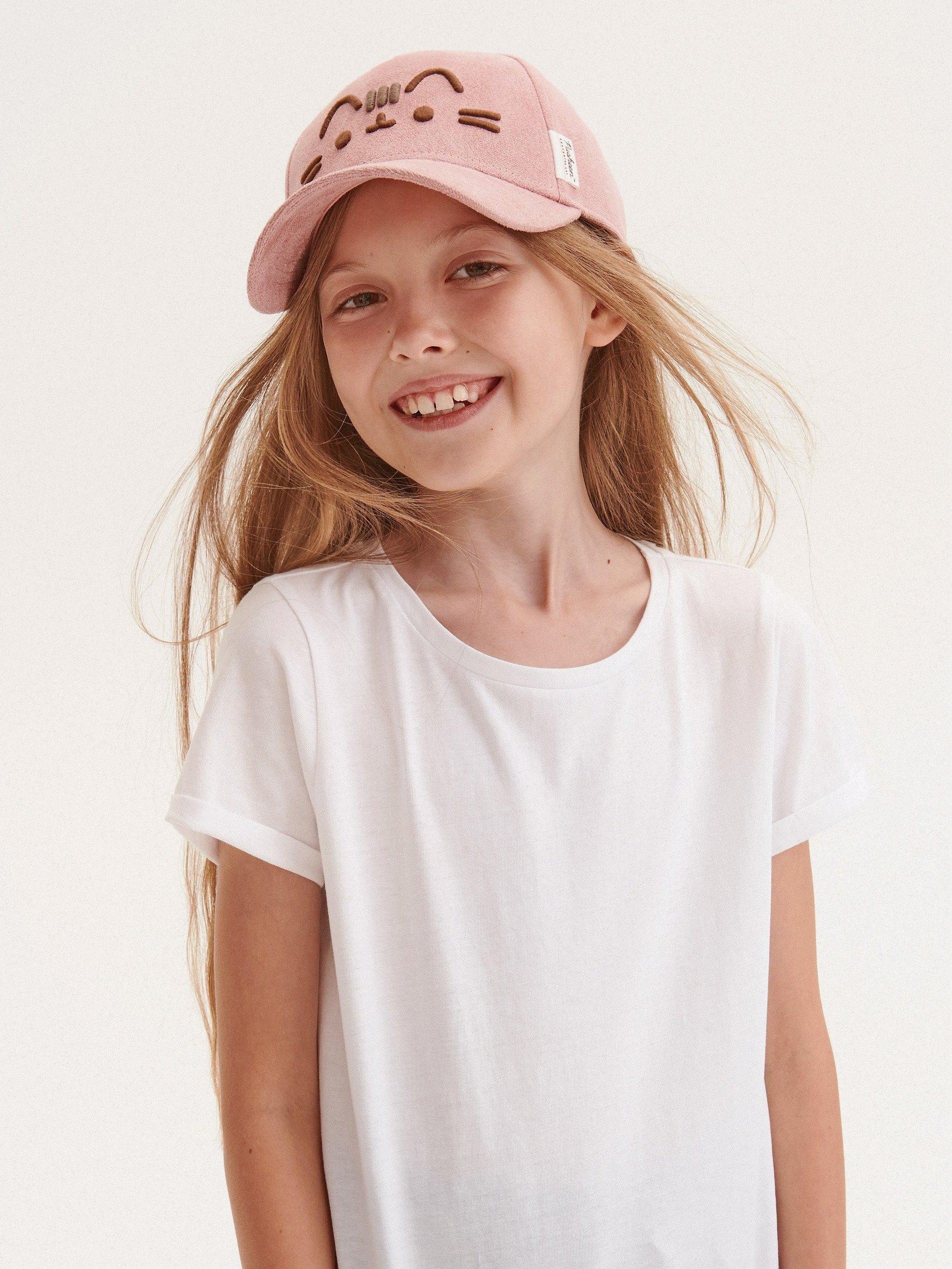 White Cotton T-Shirt, Kids Girls, , large image number 2