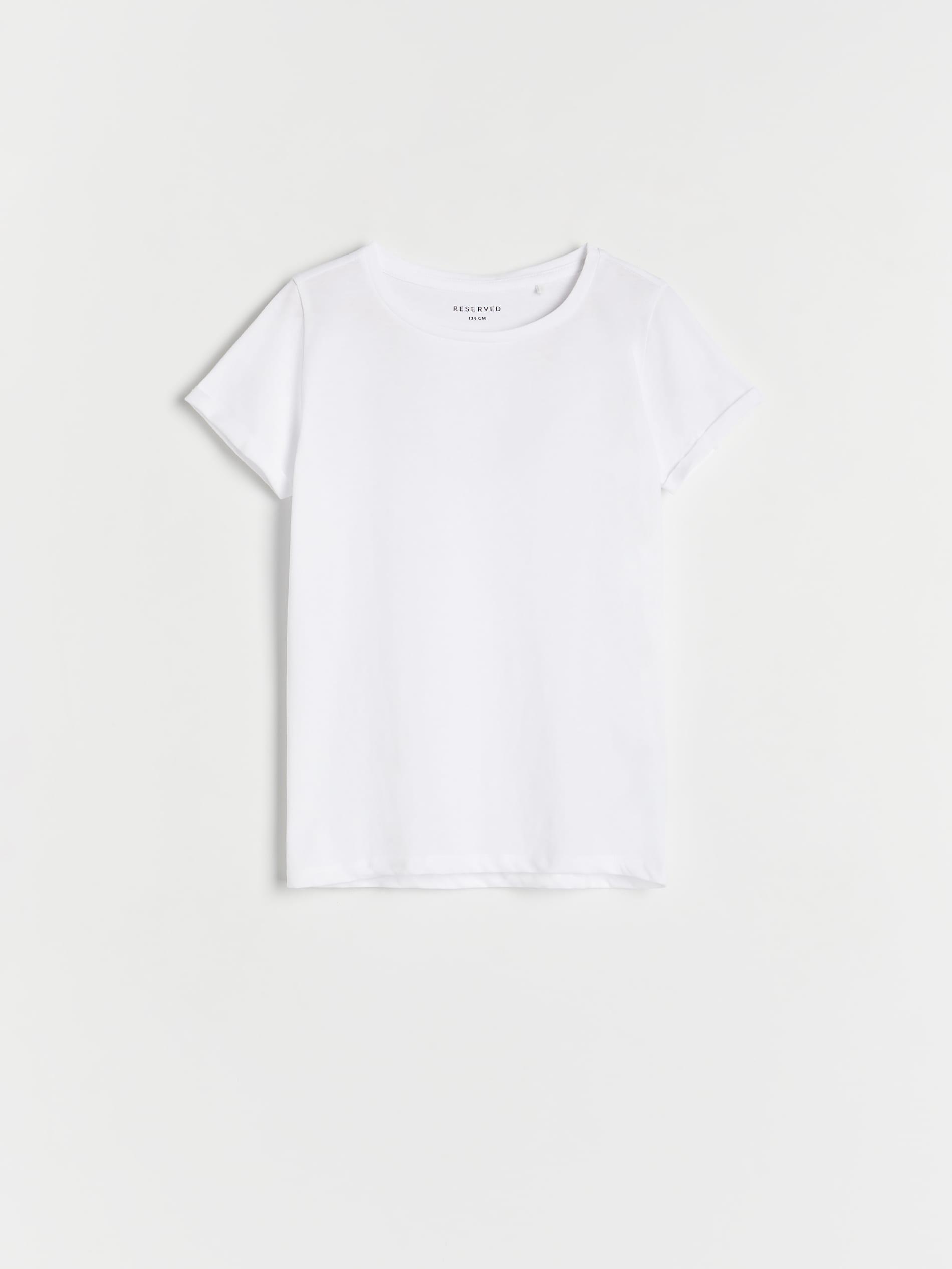 White Cotton T-Shirt, Kids Girls, , large image number 3