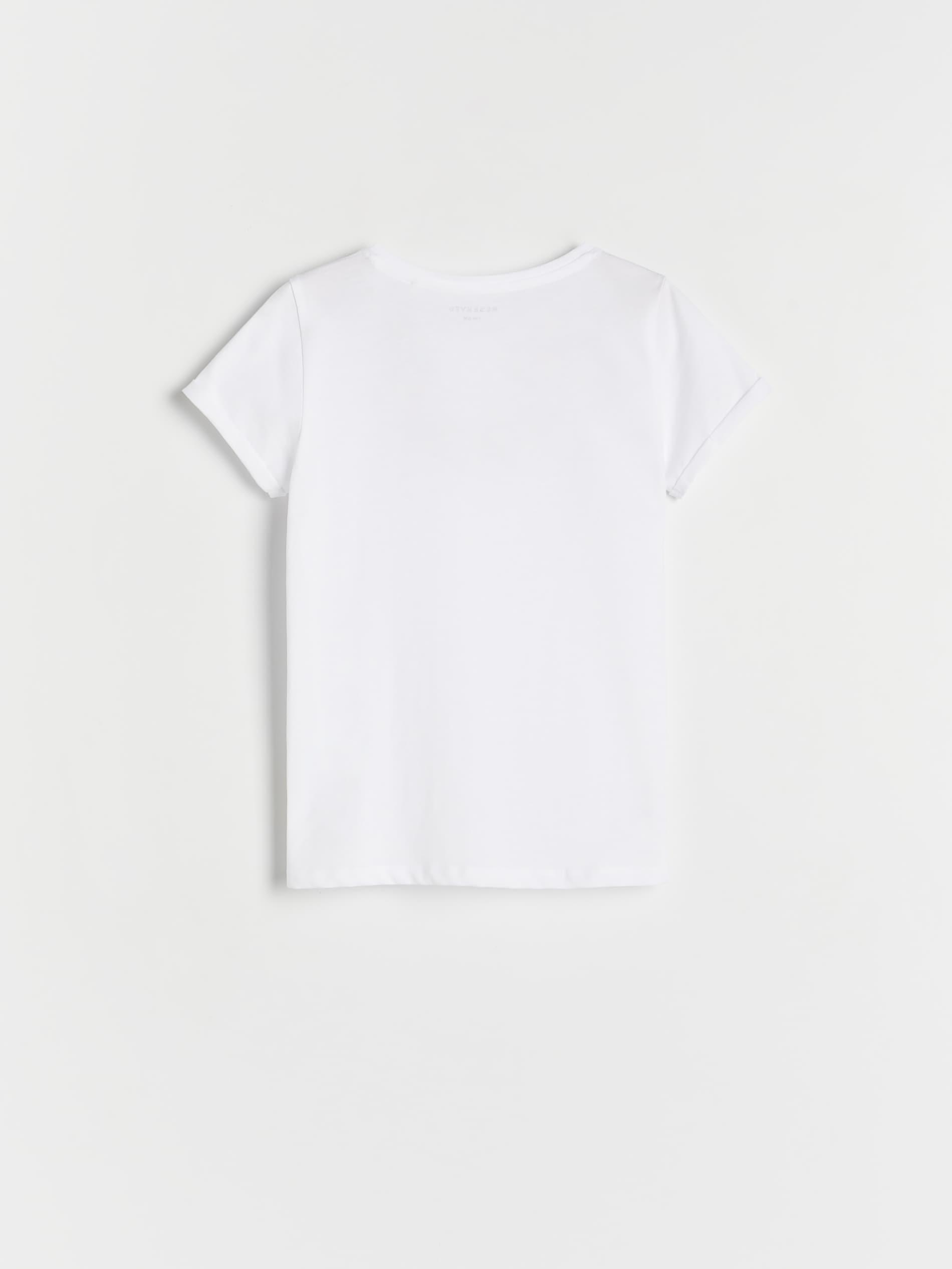 White Cotton T-Shirt, Kids Girls, , large image number 4