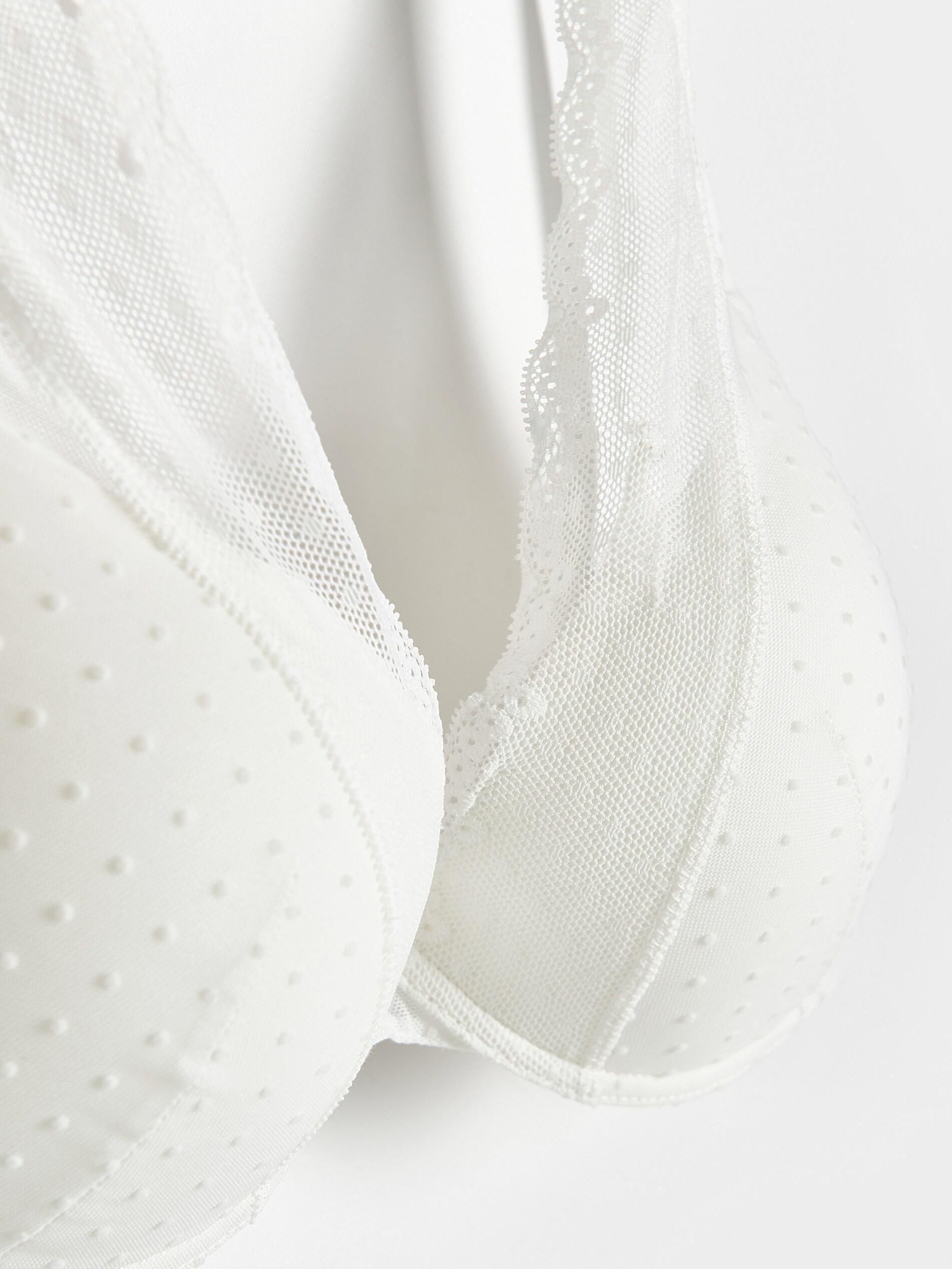 Cream Push Up Bra, , large image number 1